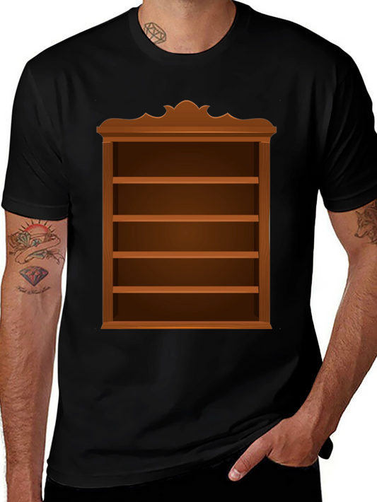 Bookshelf Design Black Cotton Tee