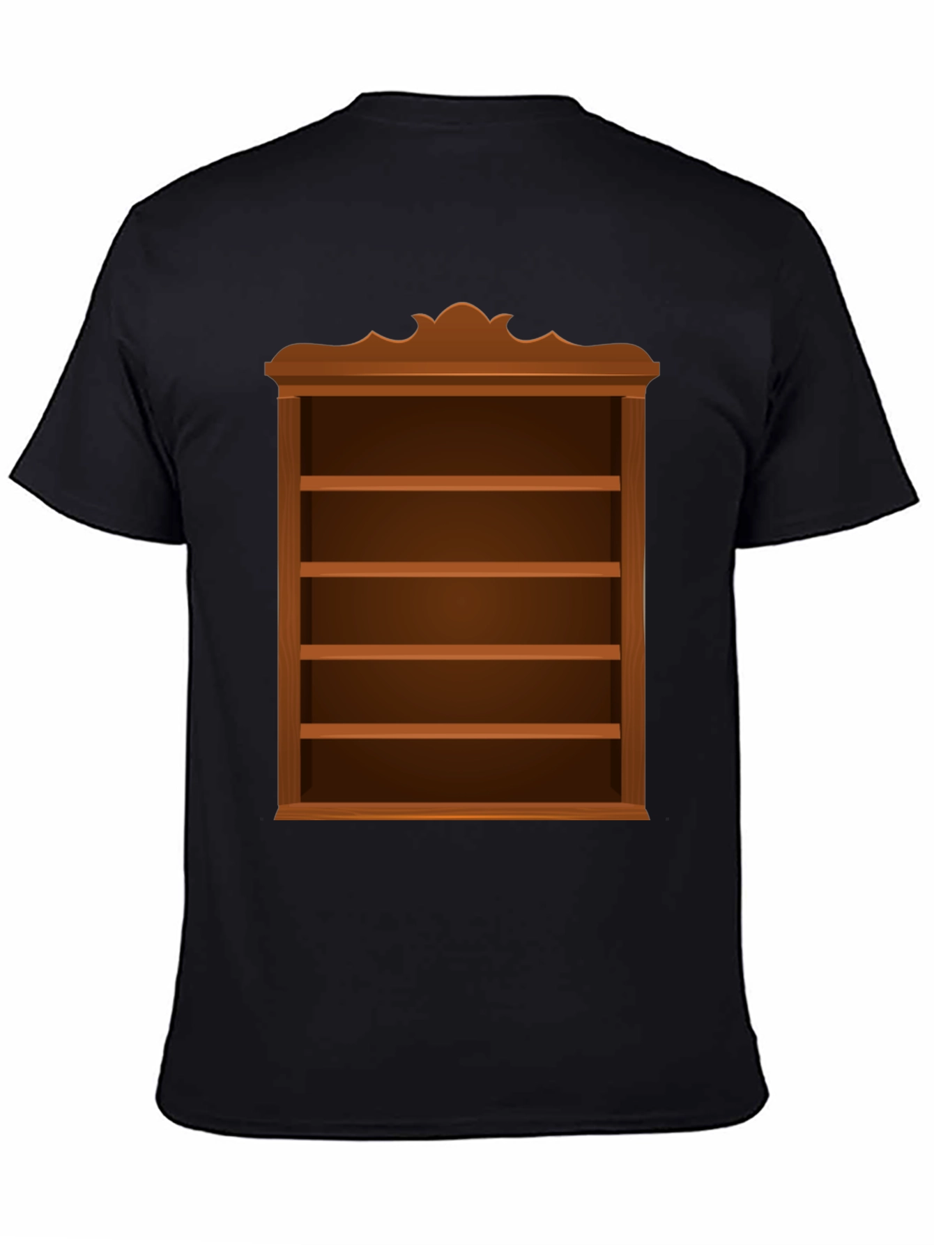 Bookshelf Design Black Cotton Tee