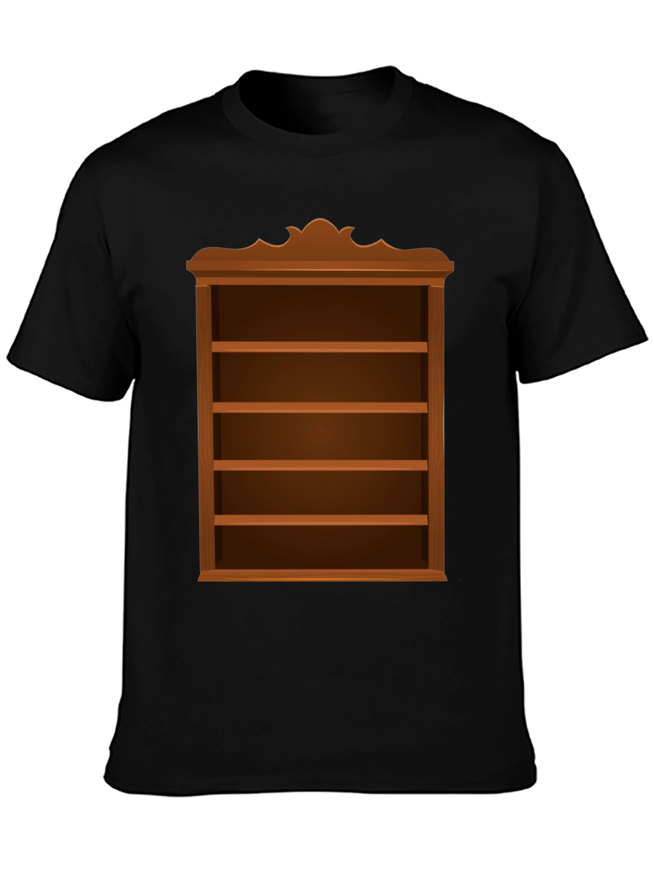 Bookshelf Design Black Cotton Tee