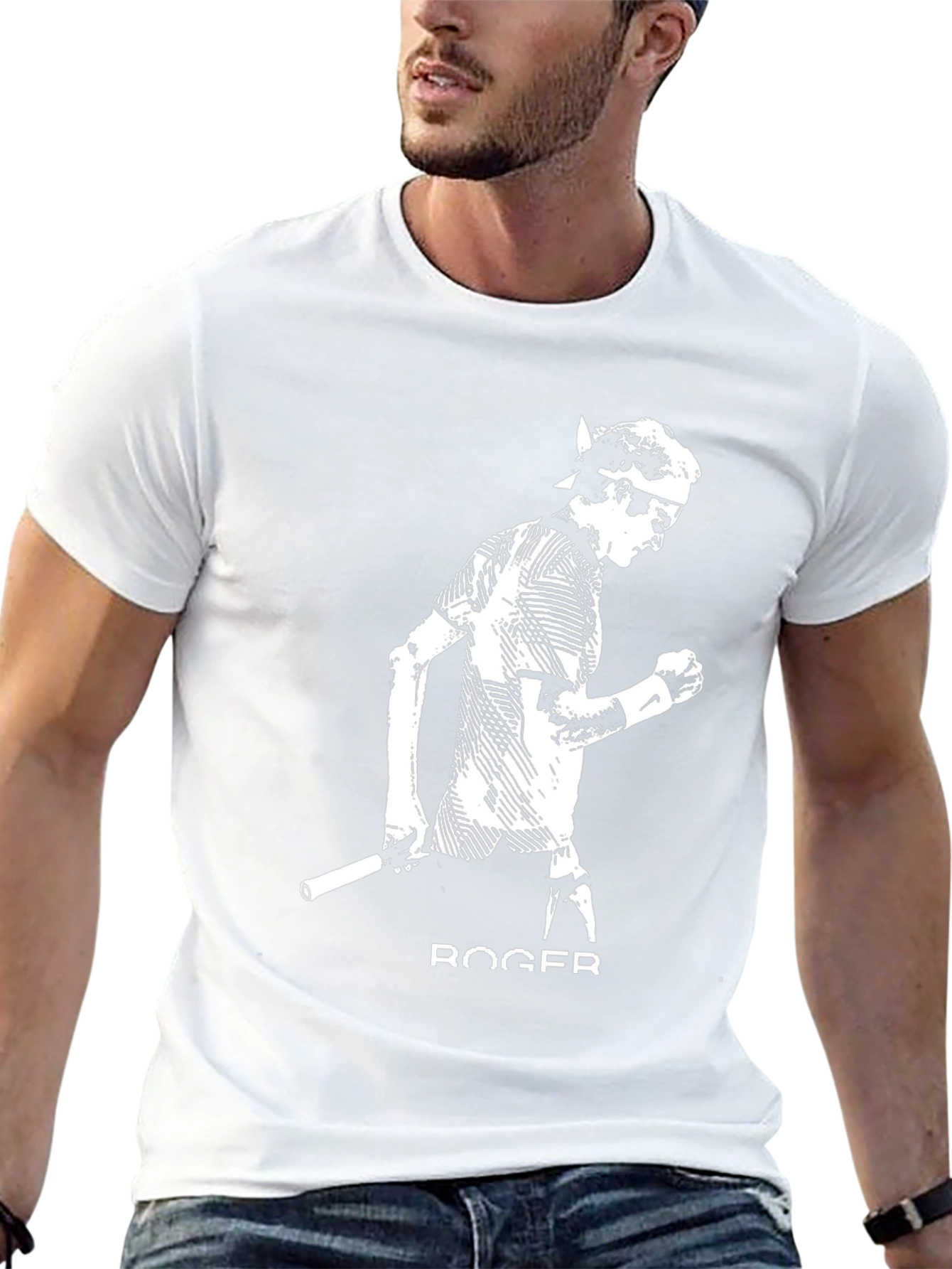 Roger Tennis Black T-Shirt