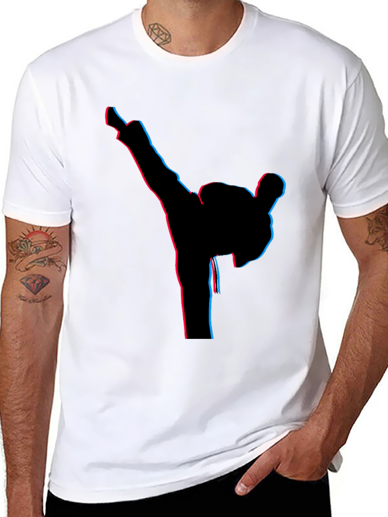 Black Martial Arts Silhouette Tee
