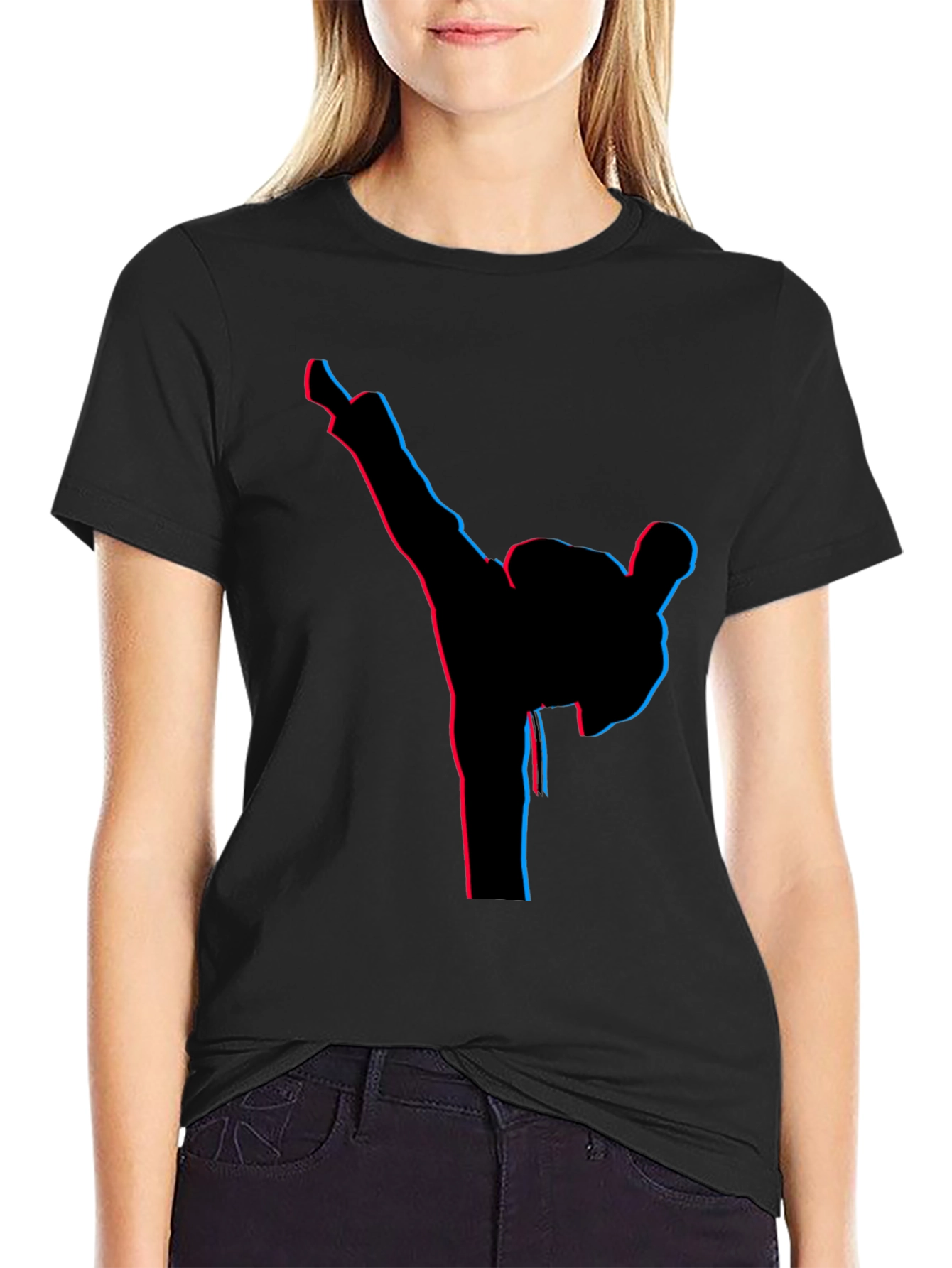 Black Martial Arts Silhouette Tee