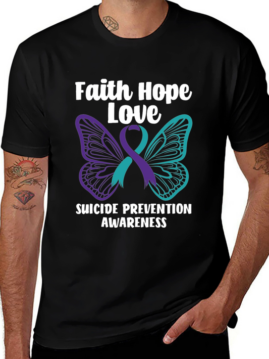 Faith Hope Love Suicide Prevention Awareness T-Shirt