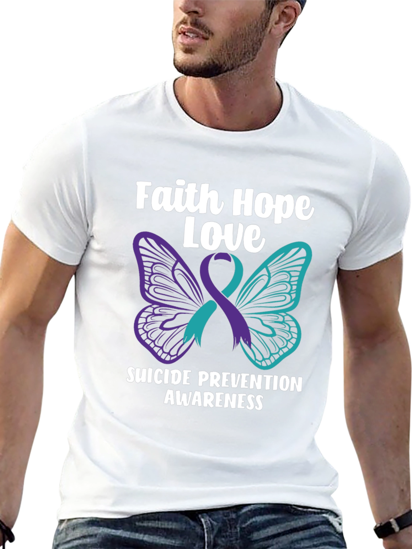 Faith Hope Love Suicide Prevention Awareness T-Shirt