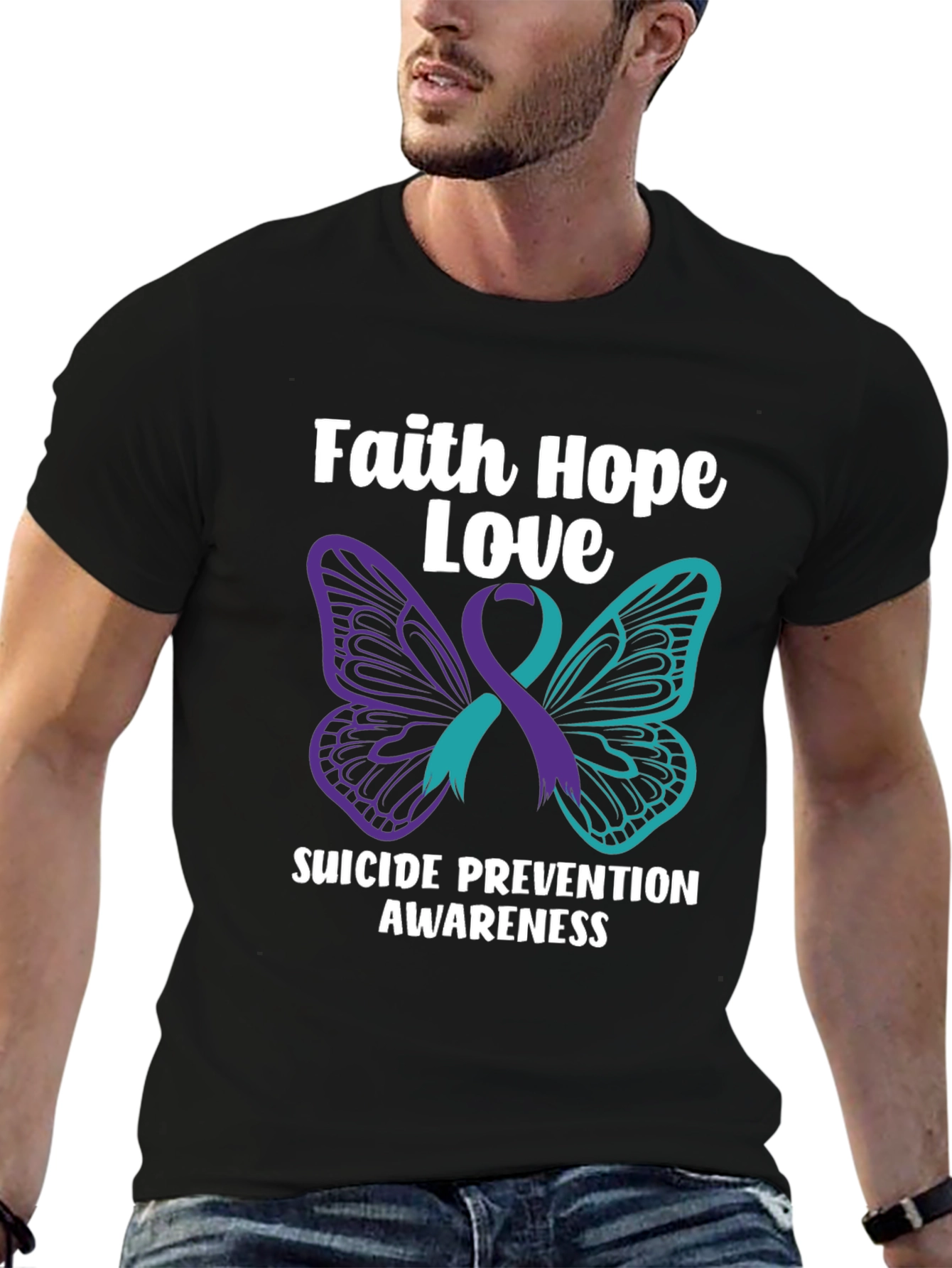 Faith Hope Love Suicide Prevention Awareness T-Shirt