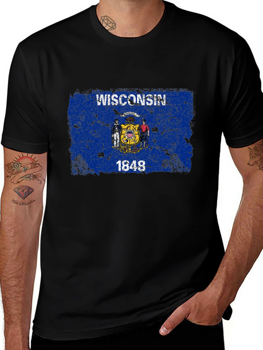 Wisconsin Flag Graphic T-Shirt