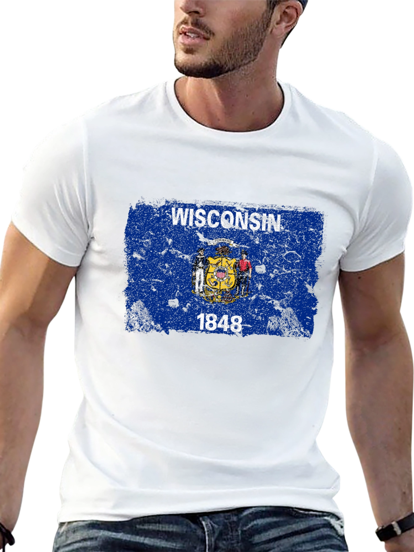 Wisconsin Flag Graphic T-Shirt