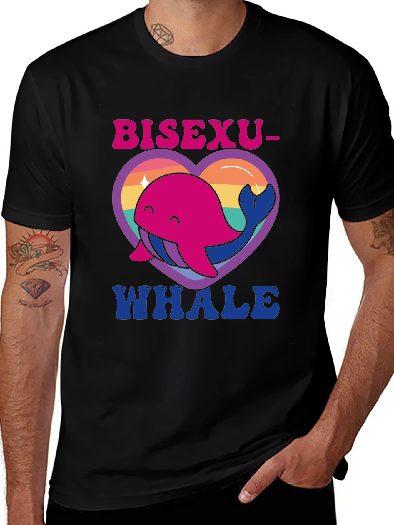 Bisexuwhale T-Shirt LGBT Pride Graphic Tee
