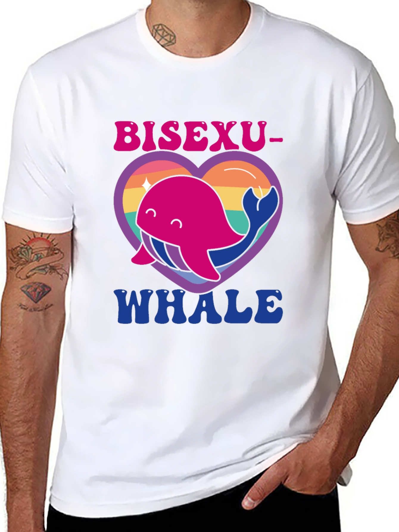 Bisexuwhale T-Shirt LGBT Pride Graphic Tee