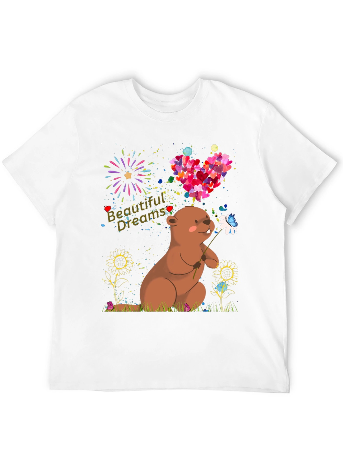 Cute Groundhog Beautiful Dreams Graphic T-Shirt