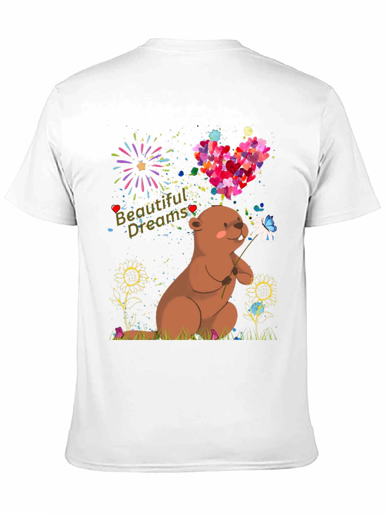 Cute Groundhog Beautiful Dreams Graphic T-Shirt
