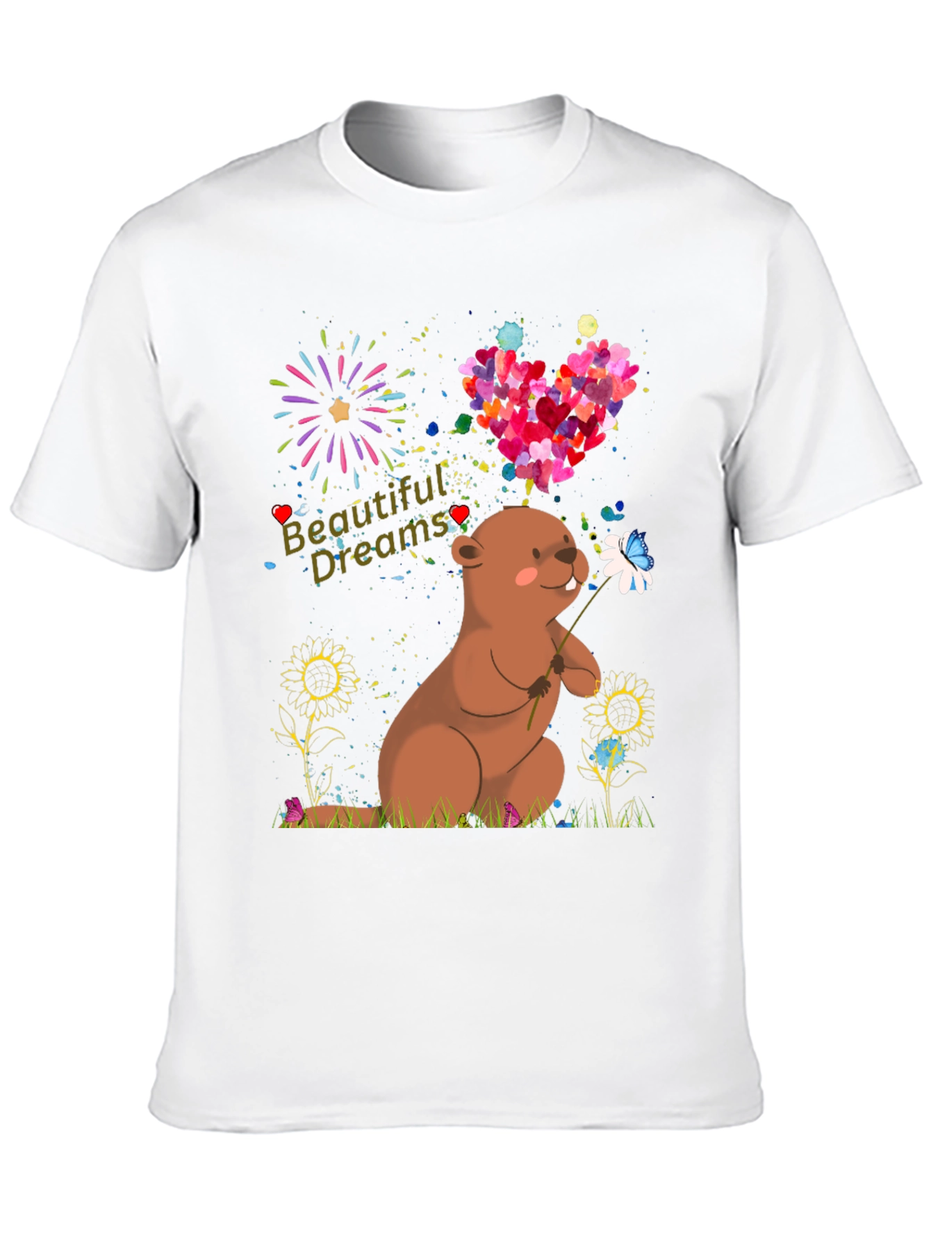Cute Groundhog Beautiful Dreams Graphic T-Shirt