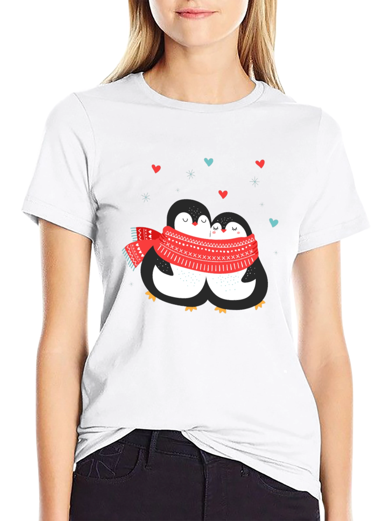 Penguin Love T-Shirt - Cute Winter Apparel