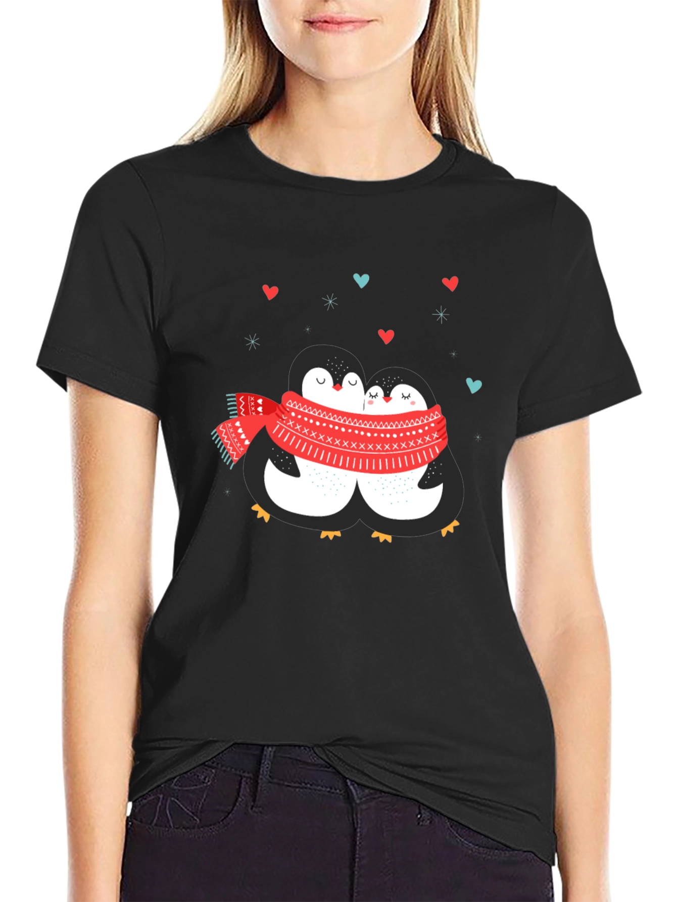 Penguin Love T-Shirt - Cute Winter Apparel