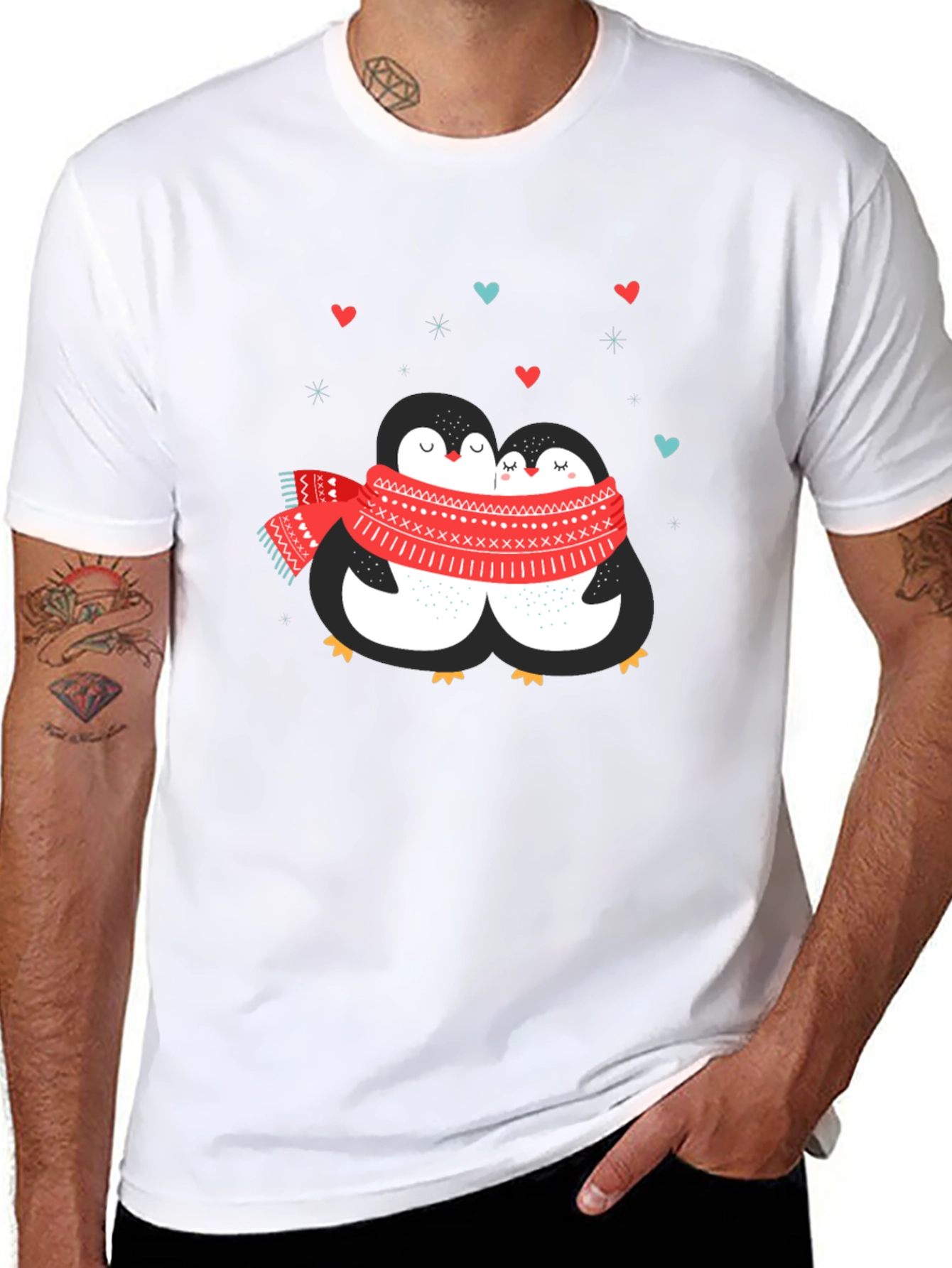 Penguin Love T-Shirt - Cute Winter Apparel