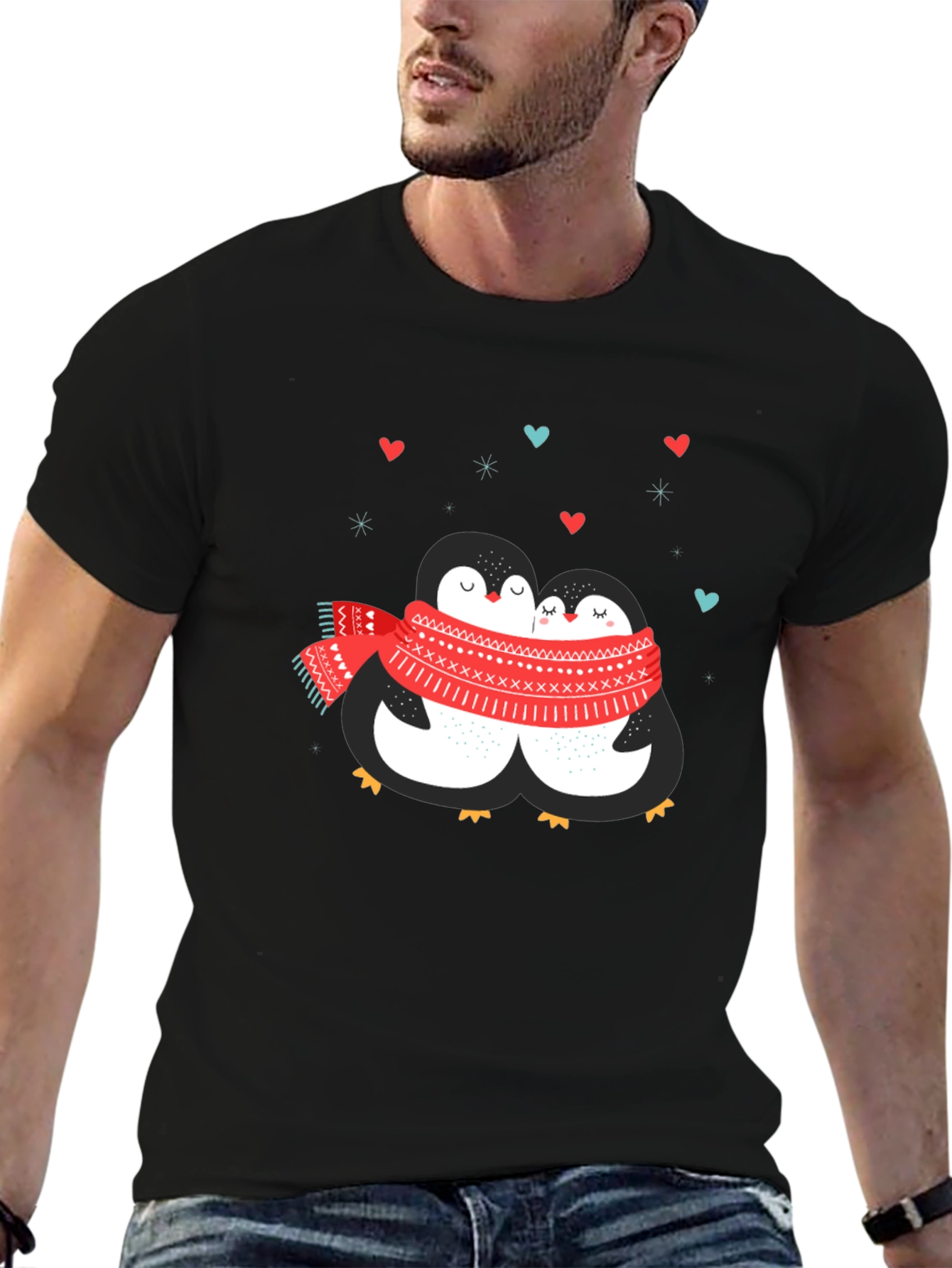 Penguin Love T-Shirt - Cute Winter Apparel