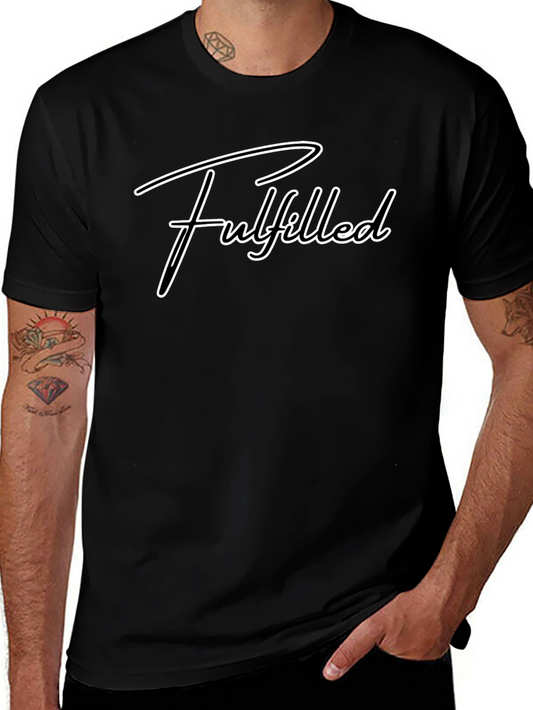Fulfilled Graphic T-Shirt - Black Casual Tee