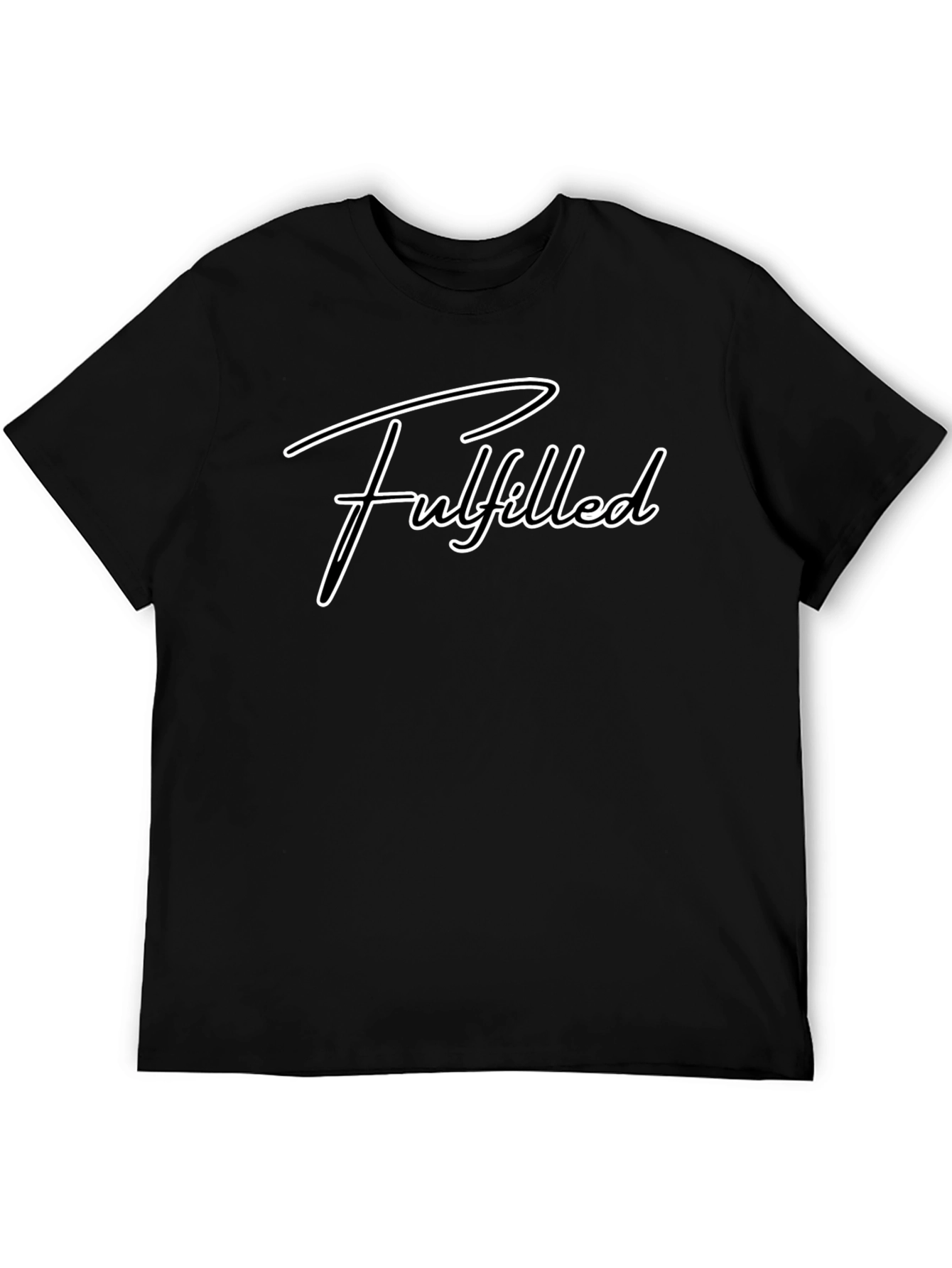 Fulfilled Graphic T-Shirt - Black Casual Tee