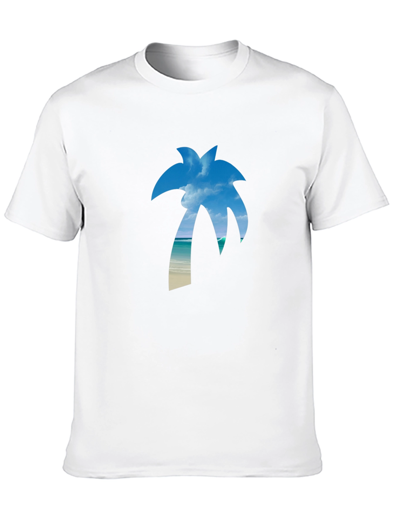Tropical Palm Tree Graphic Tee - Black