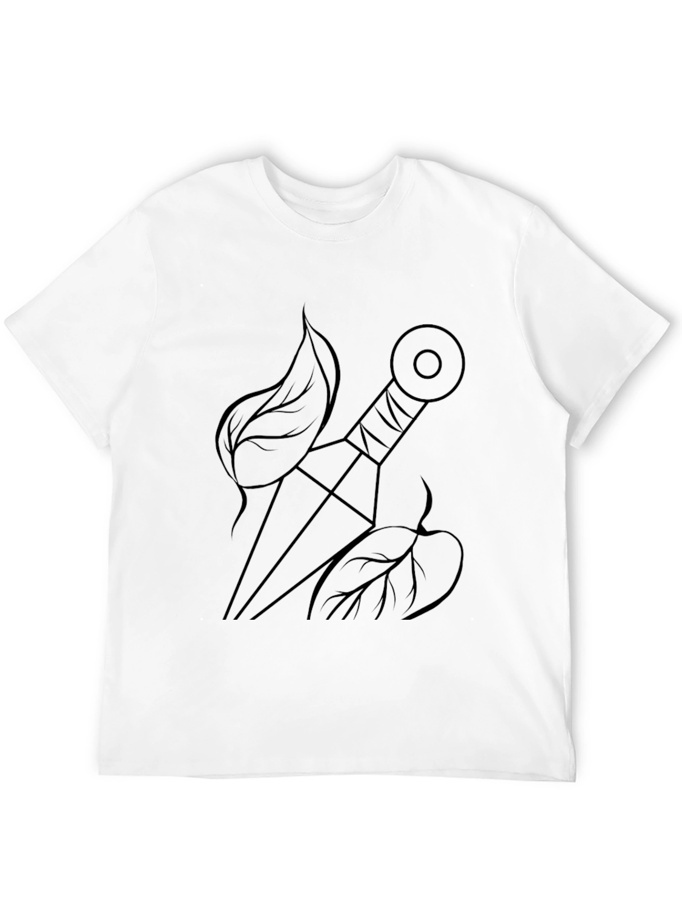 Kunai & Leaf Black Graphic Tee