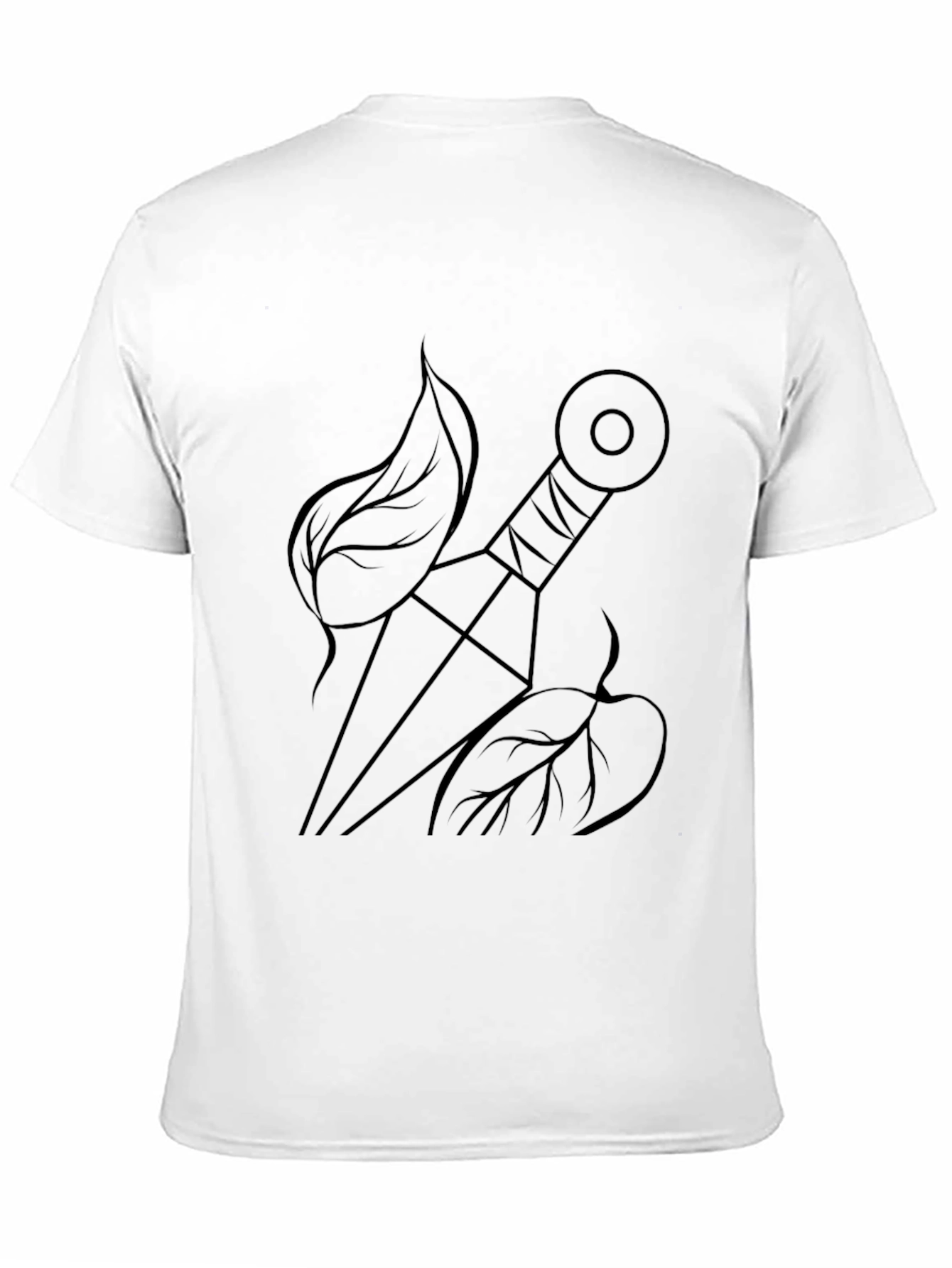 Kunai & Leaf Black Graphic Tee