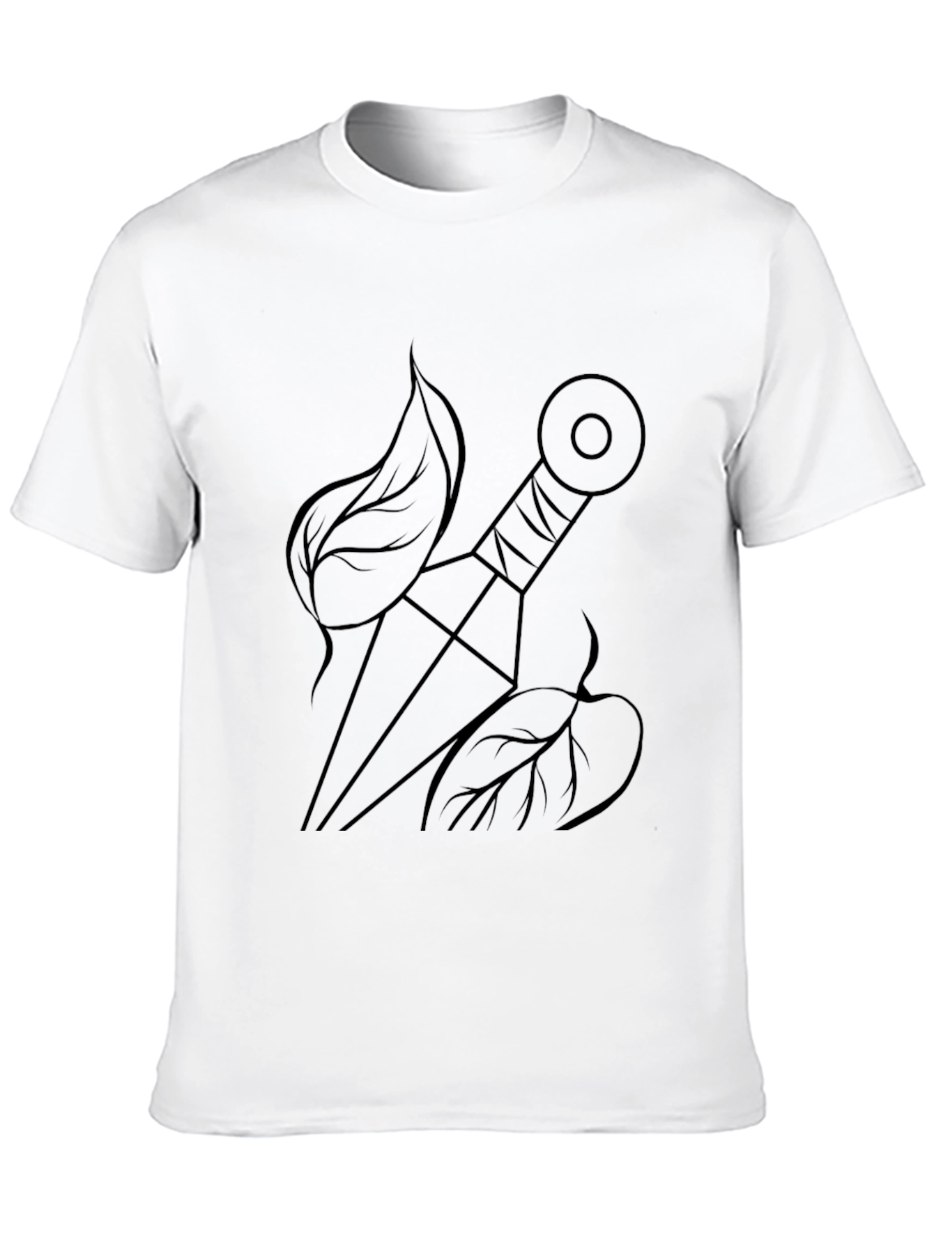 Kunai & Leaf Black Graphic Tee