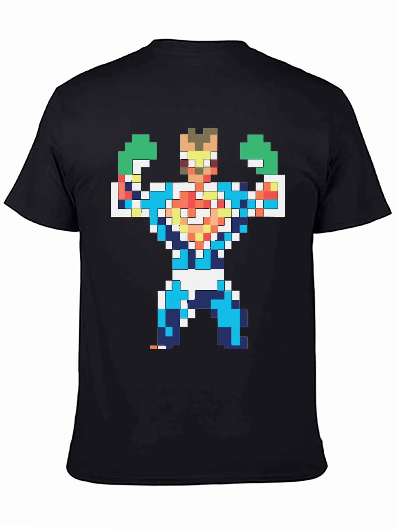 Pixelated Hero Graphic T-Shirt - Retro Gaming Style