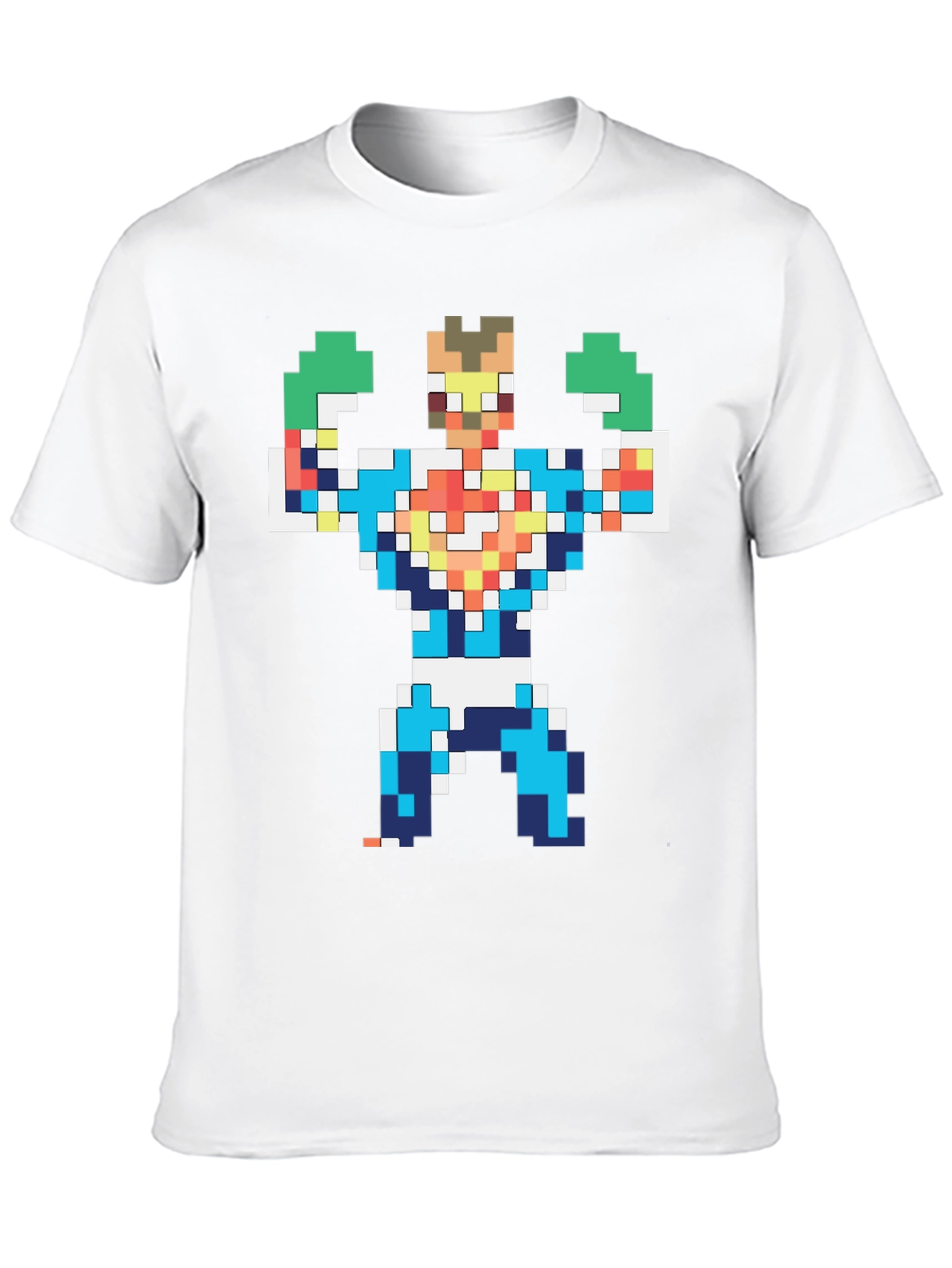 Pixelated Hero Graphic T-Shirt - Retro Gaming Style