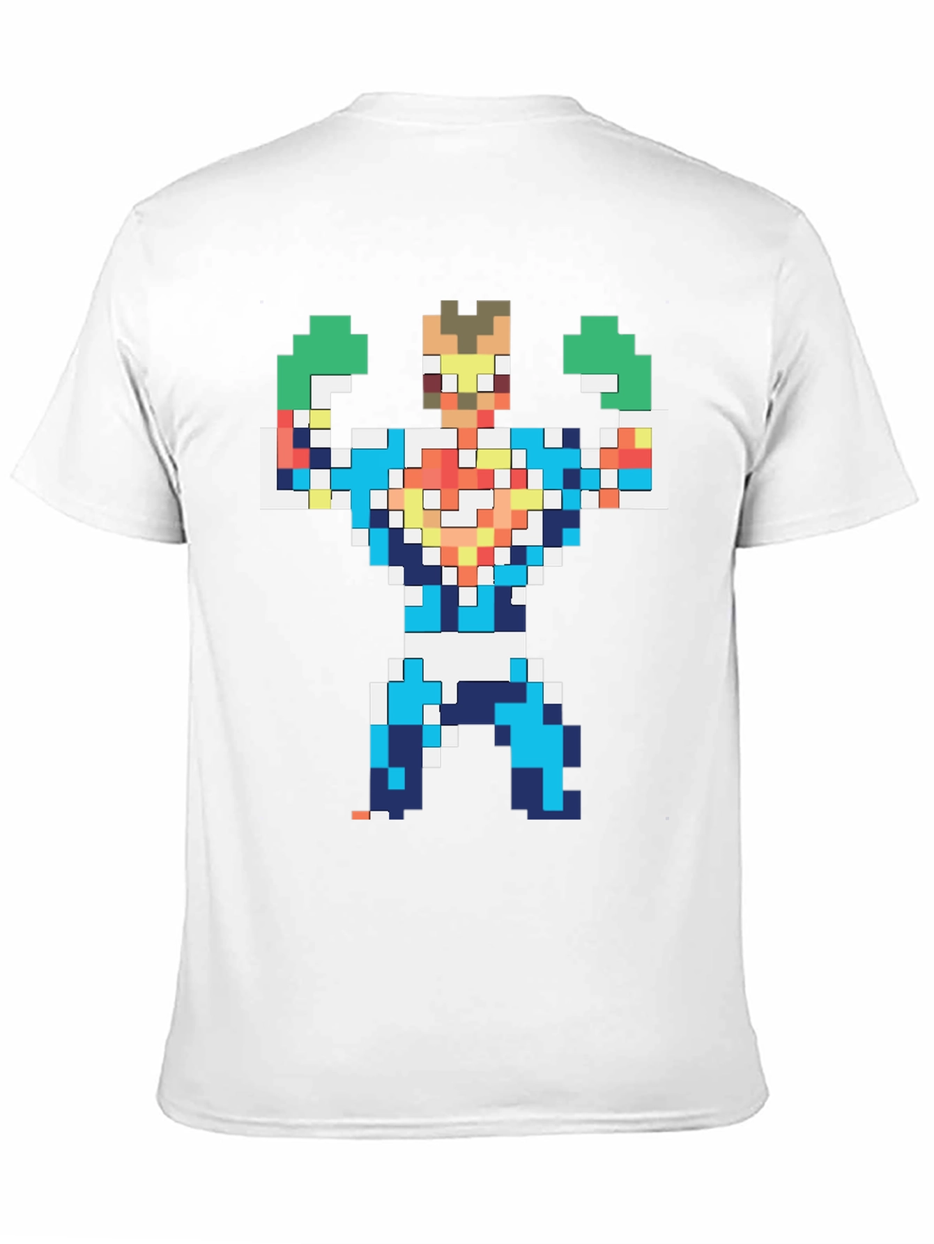 Pixelated Hero Graphic T-Shirt - Retro Gaming Style