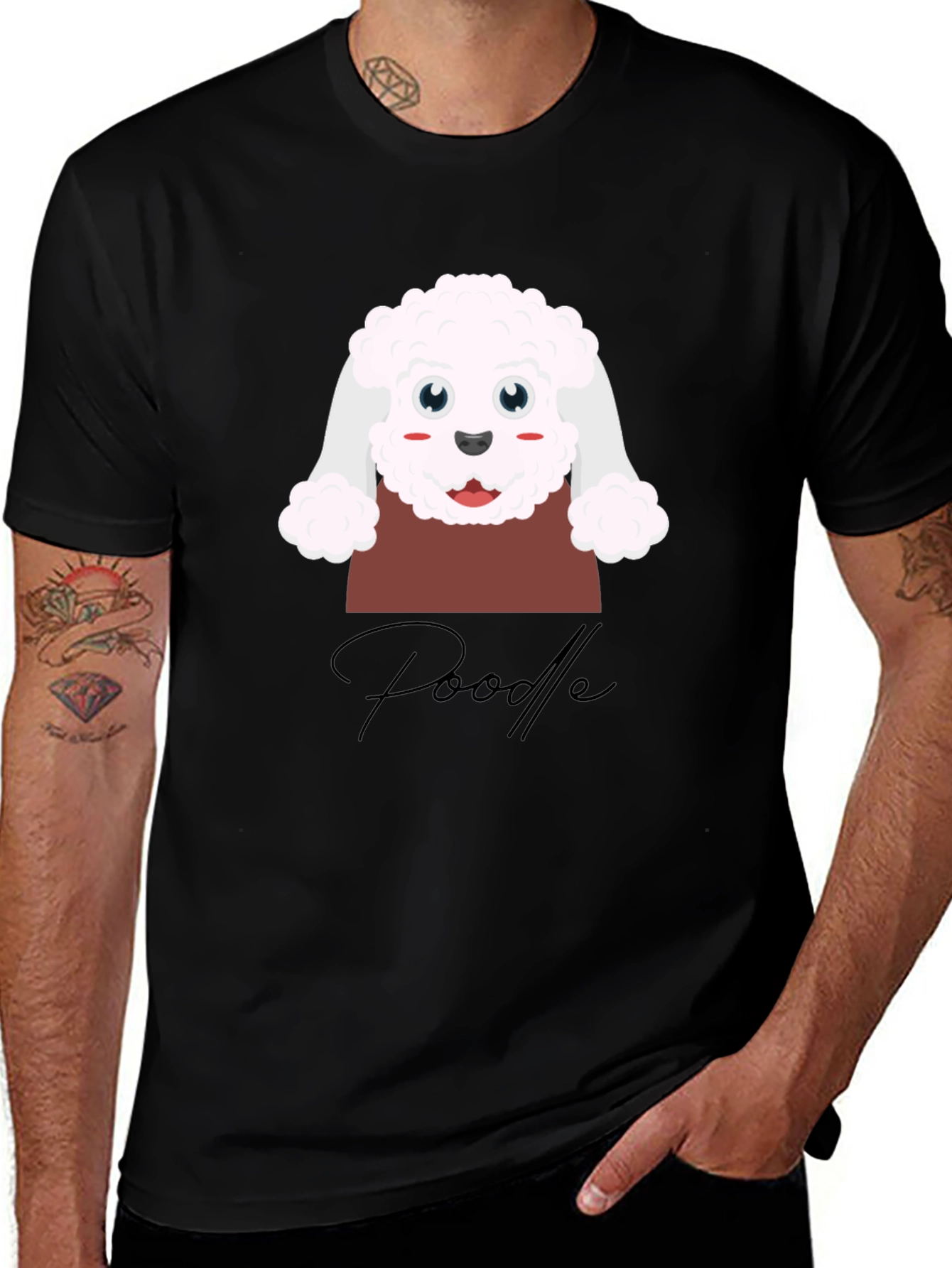 Cute Poodle Graphic T-Shirt