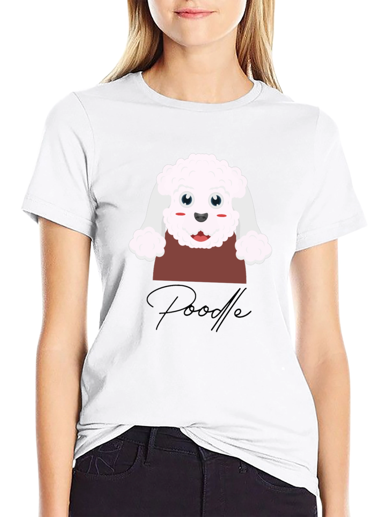 Cute Poodle Graphic T-Shirt