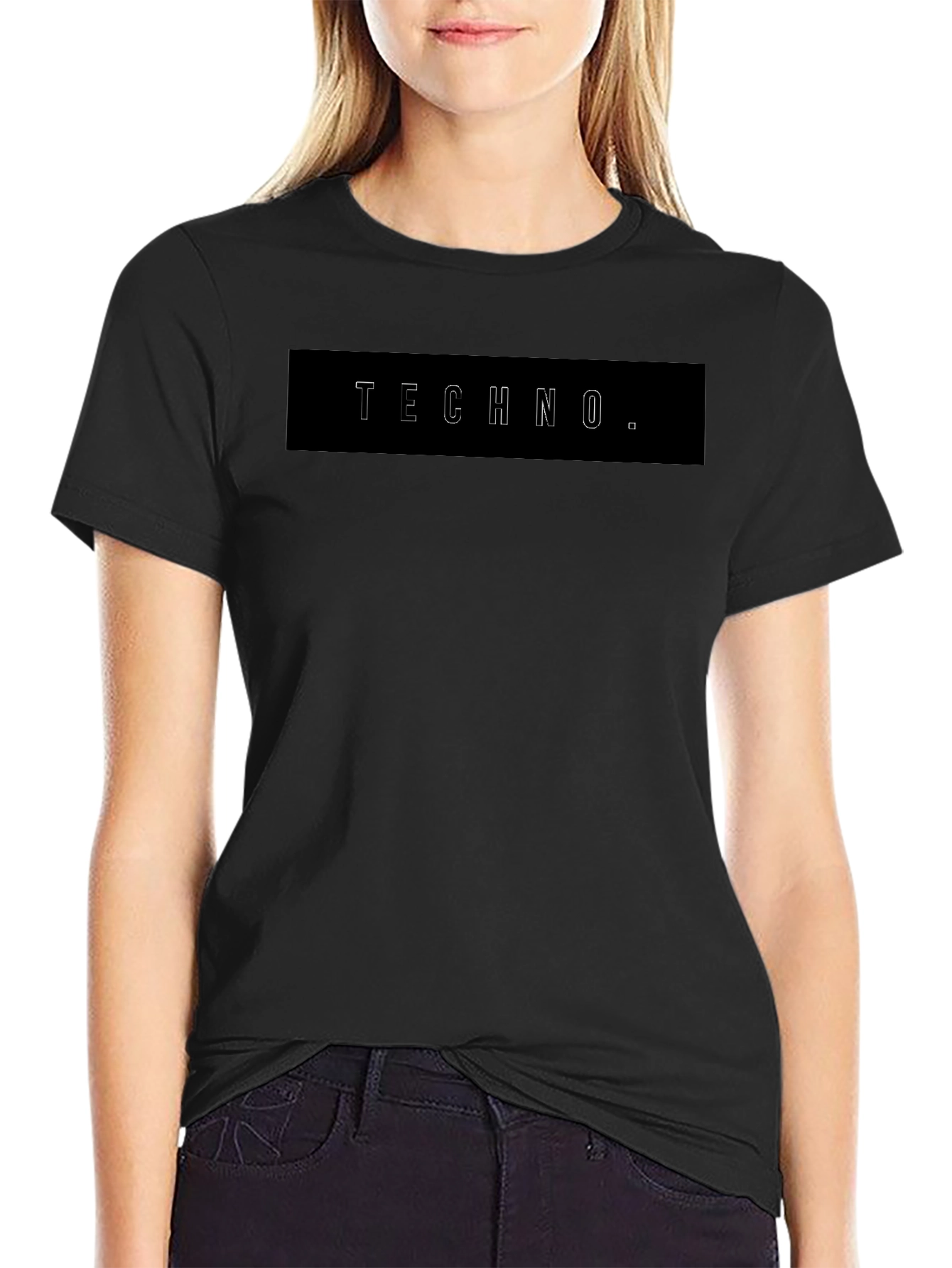 Techno T-Shirt - Stylish Black Graphic Tee