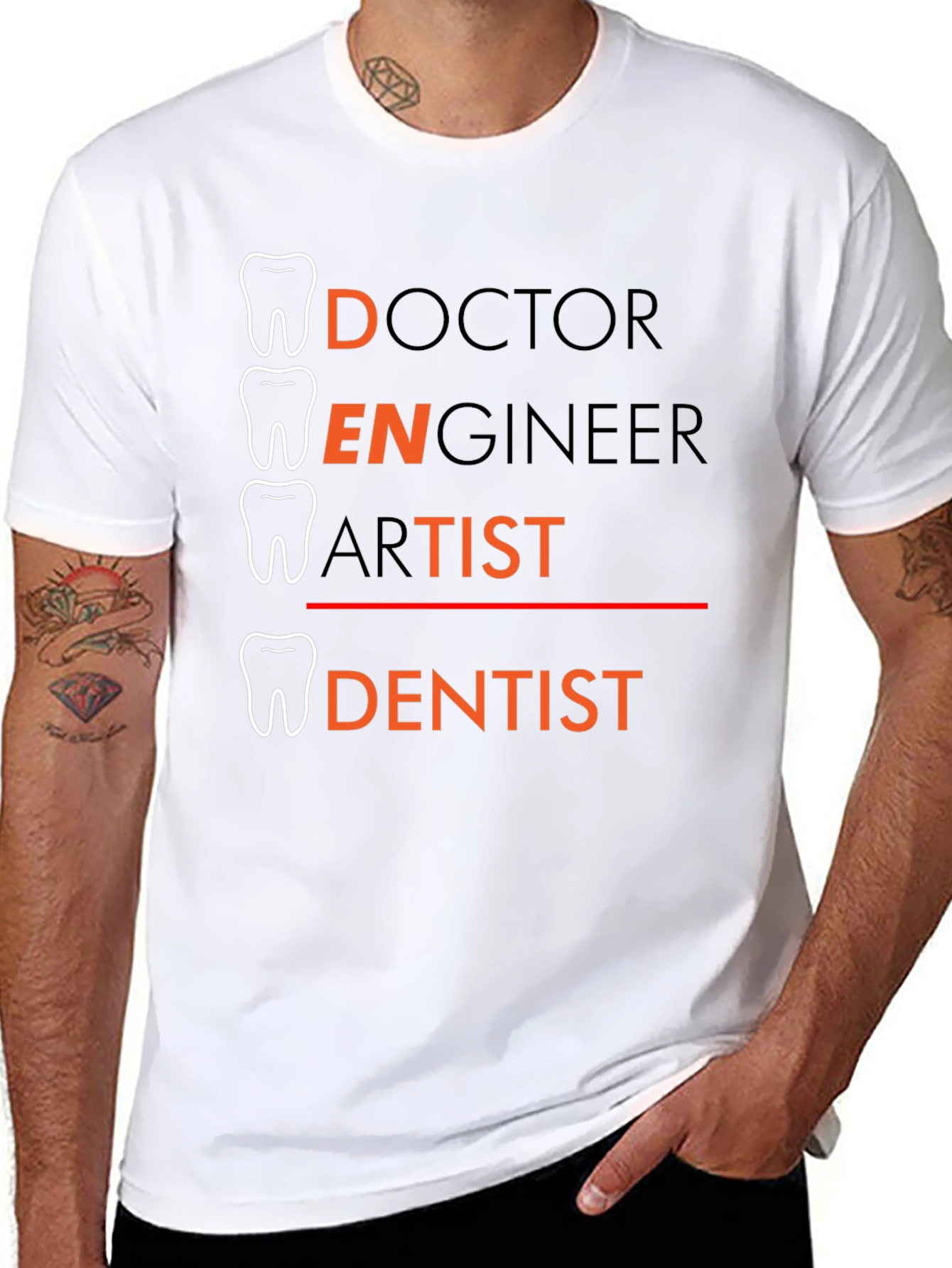 Dentist Tee: Doctor Engineer Artist - Dentist T-Shirt