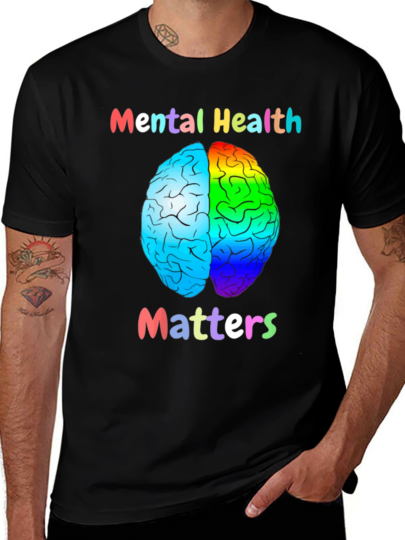Mental Health Matters T-Shirt Brain Graphic Tee