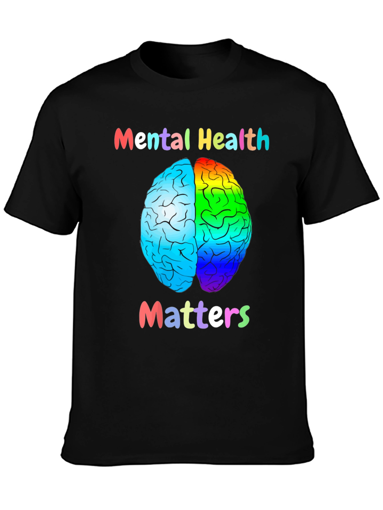 Mental Health Matters T-Shirt Brain Graphic Tee