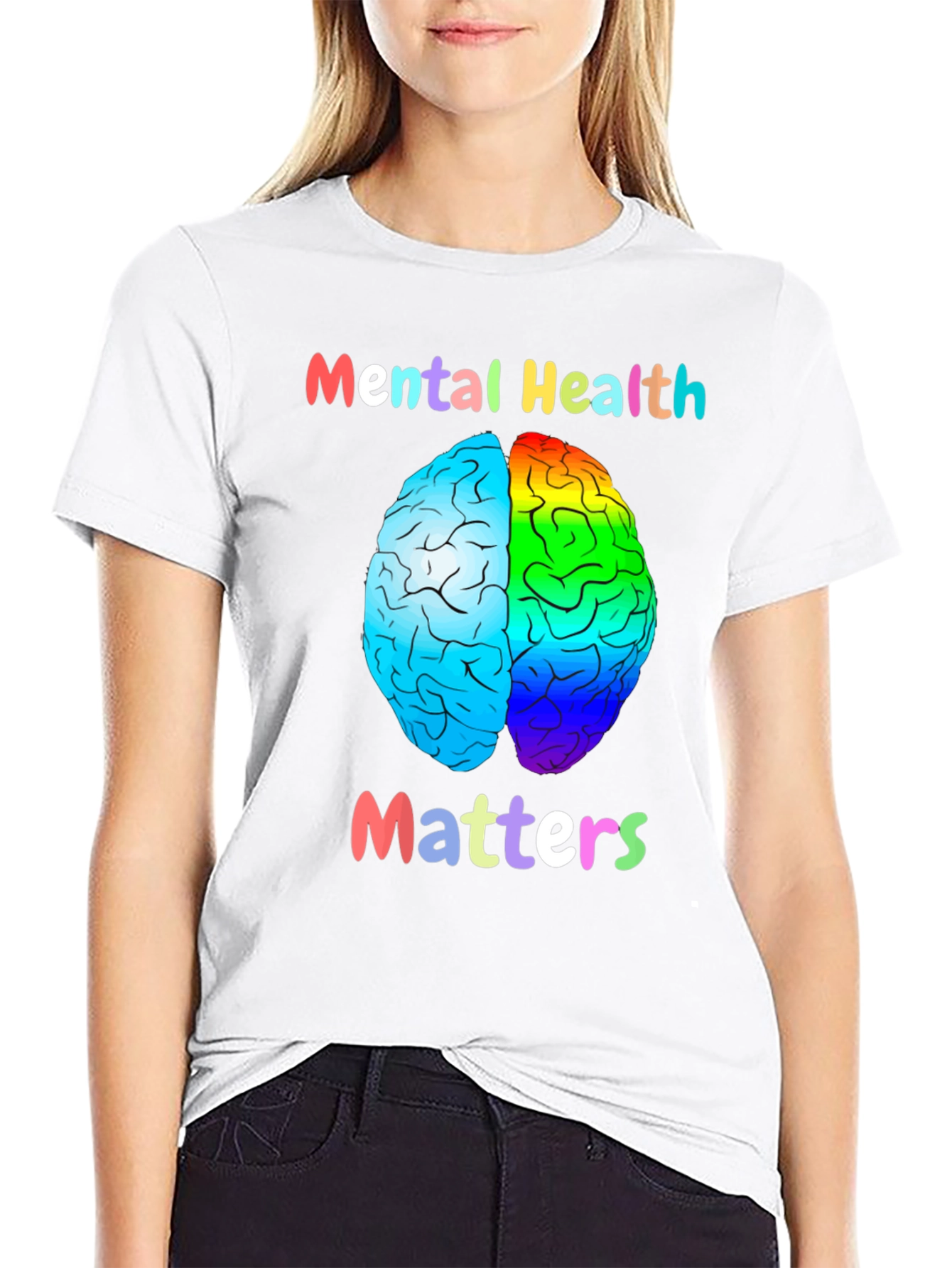 Mental Health Matters T-Shirt Brain Graphic Tee