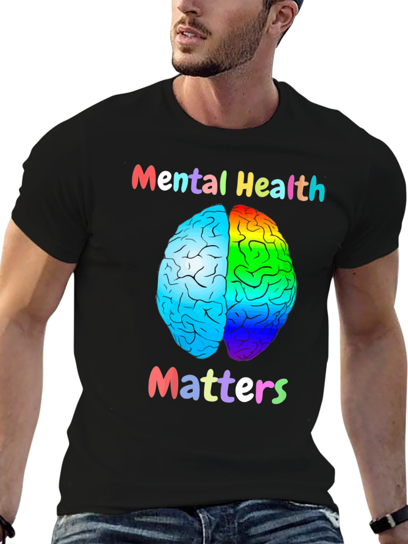 Mental Health Matters T-Shirt Brain Graphic Tee