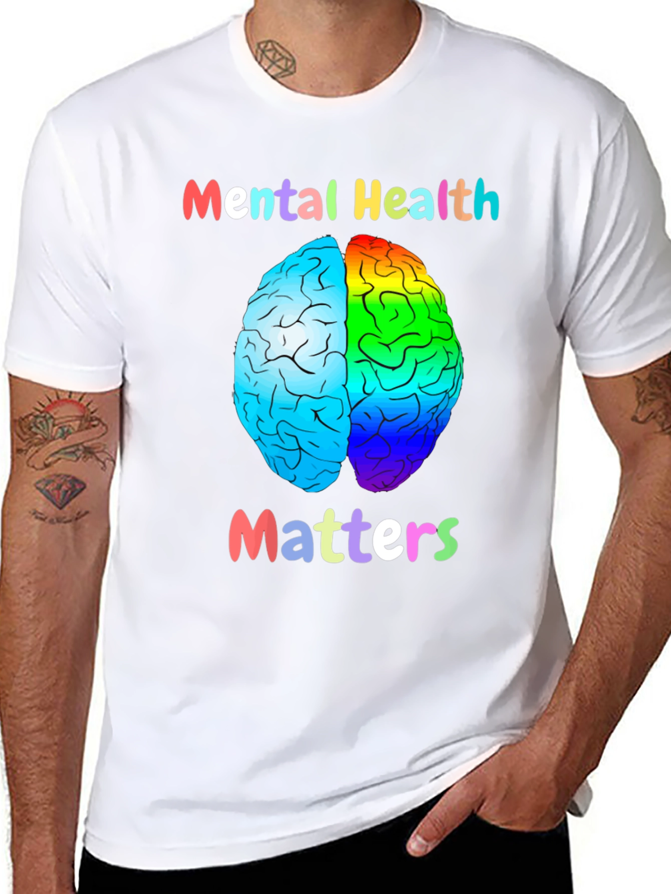Mental Health Matters T-Shirt Brain Graphic Tee