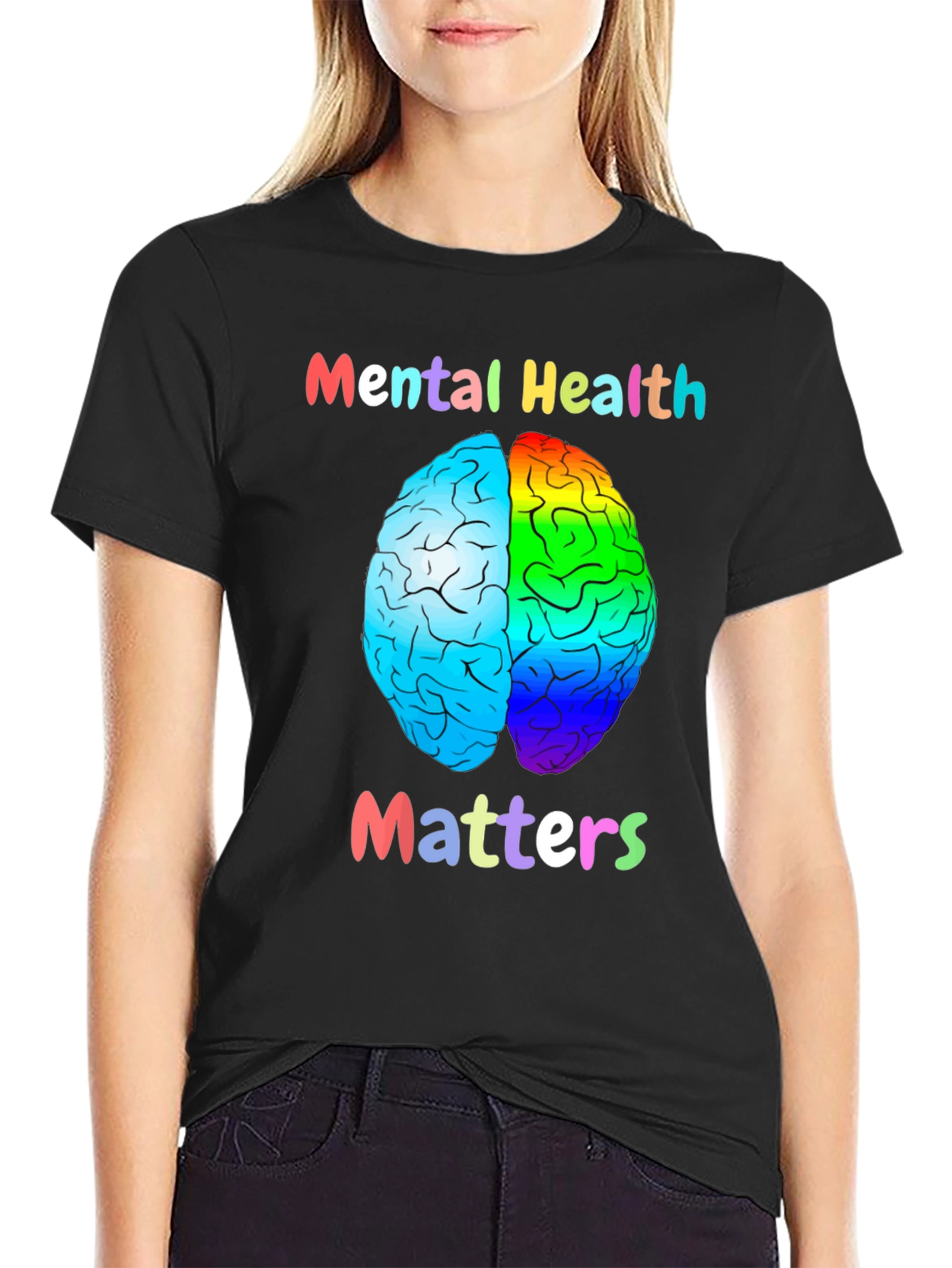 Mental Health Matters T-Shirt Brain Graphic Tee