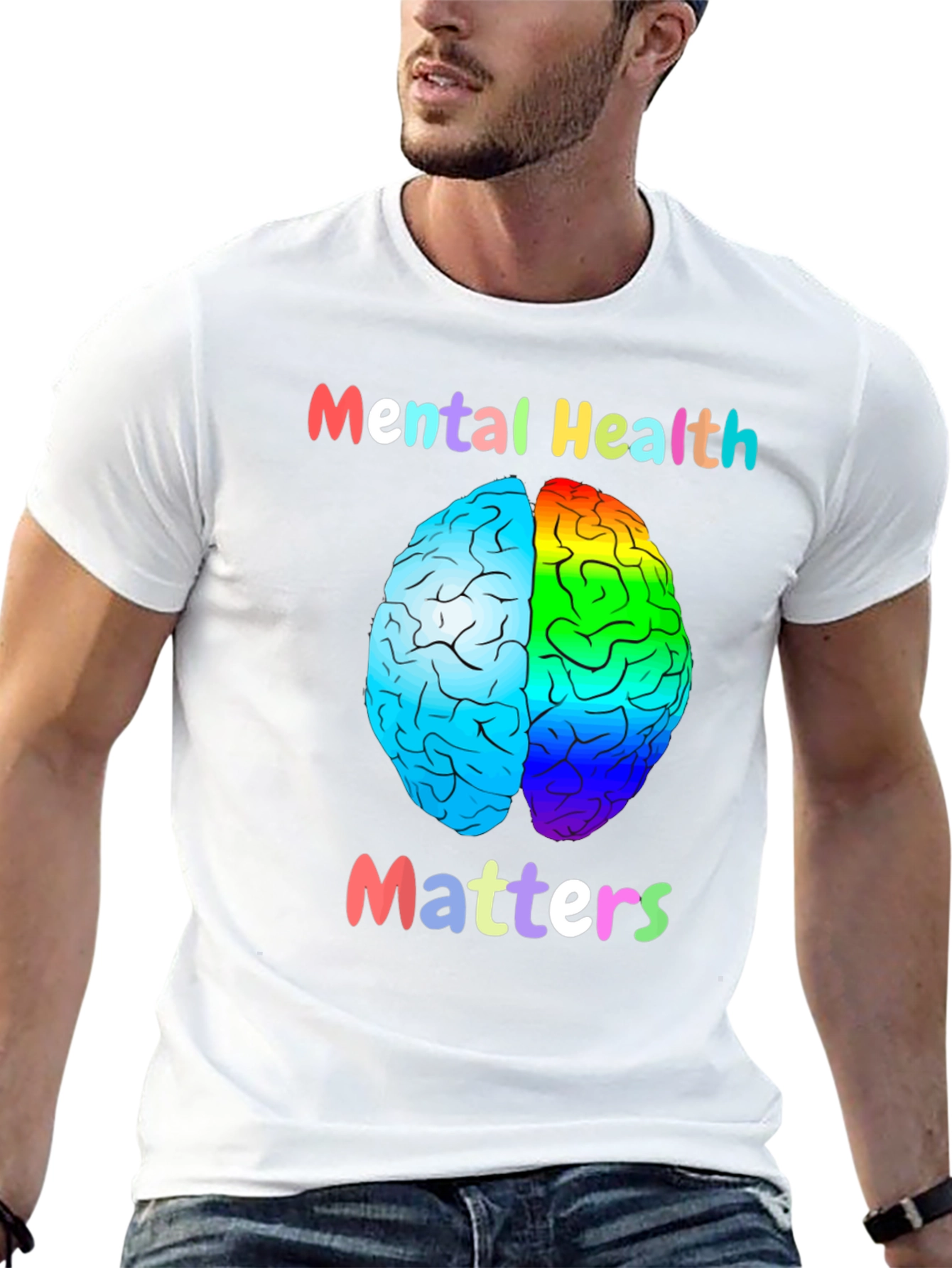 Mental Health Matters T-Shirt Brain Graphic Tee