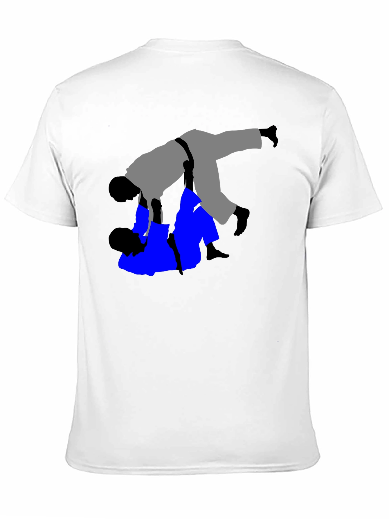 Black Judo T-Shirt - Grappling Throw Design