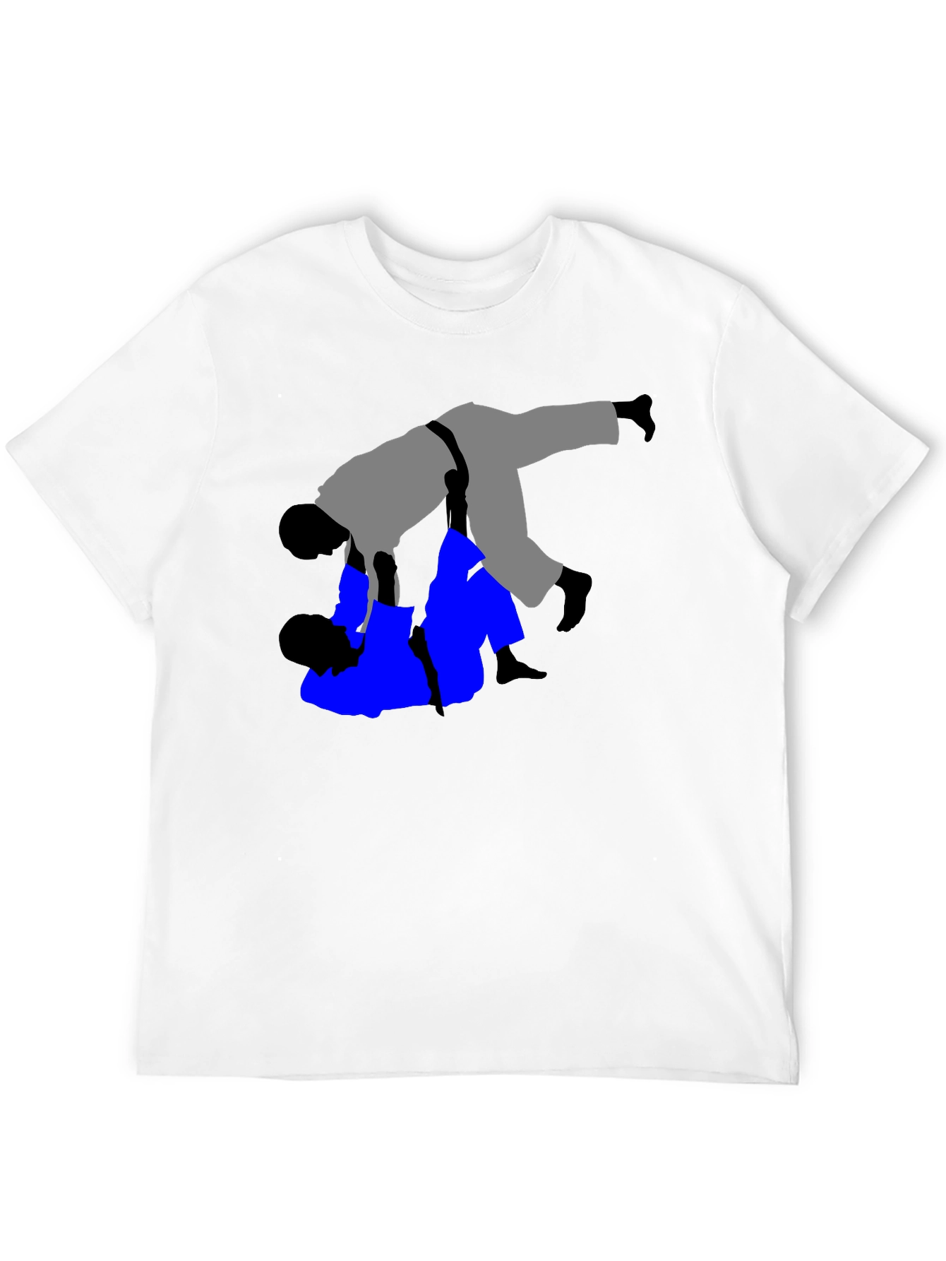 Black Judo T-Shirt - Grappling Throw Design