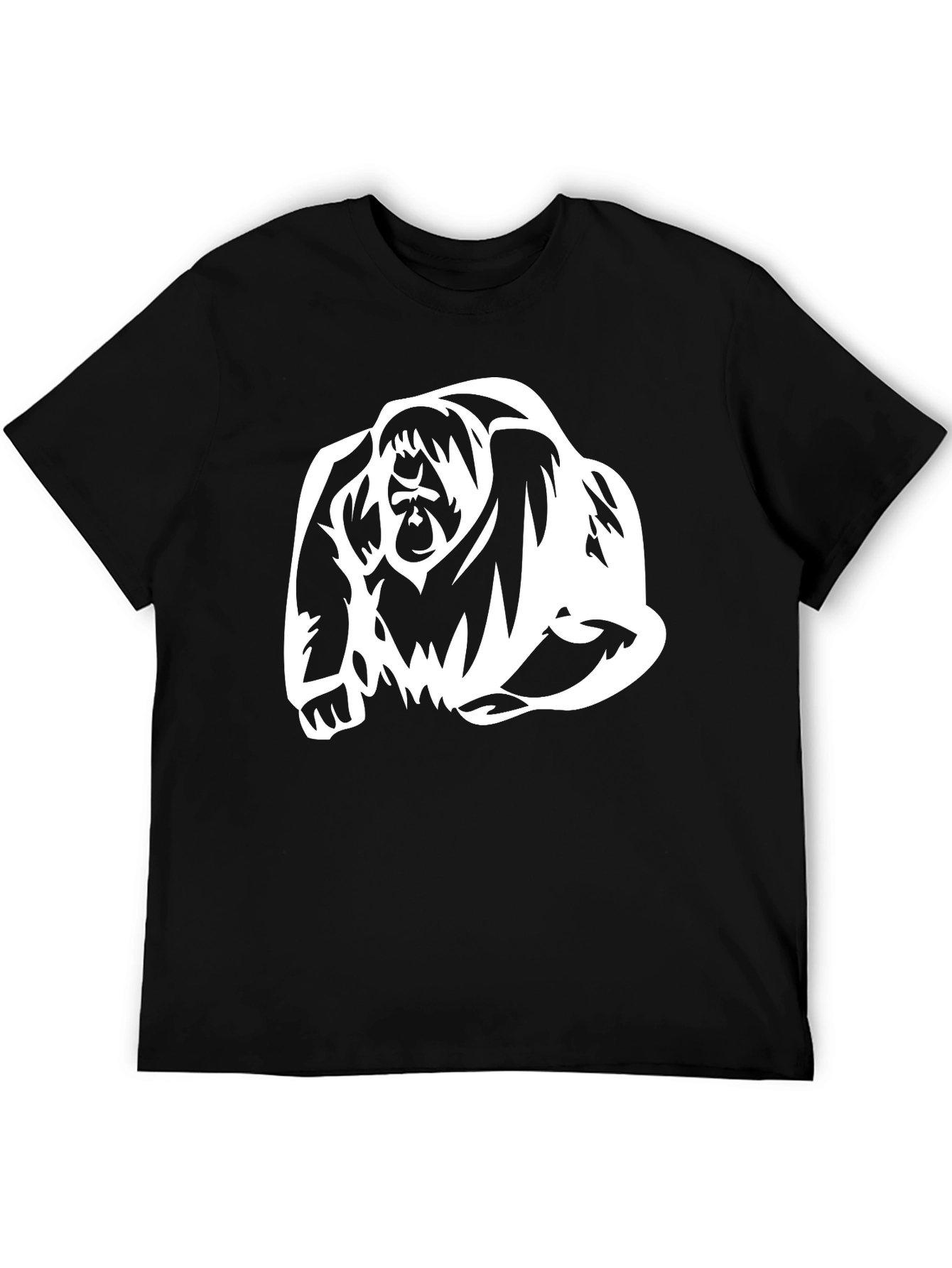 Cool Orangutan Graphic Tee - Black Cotton T-Shirt