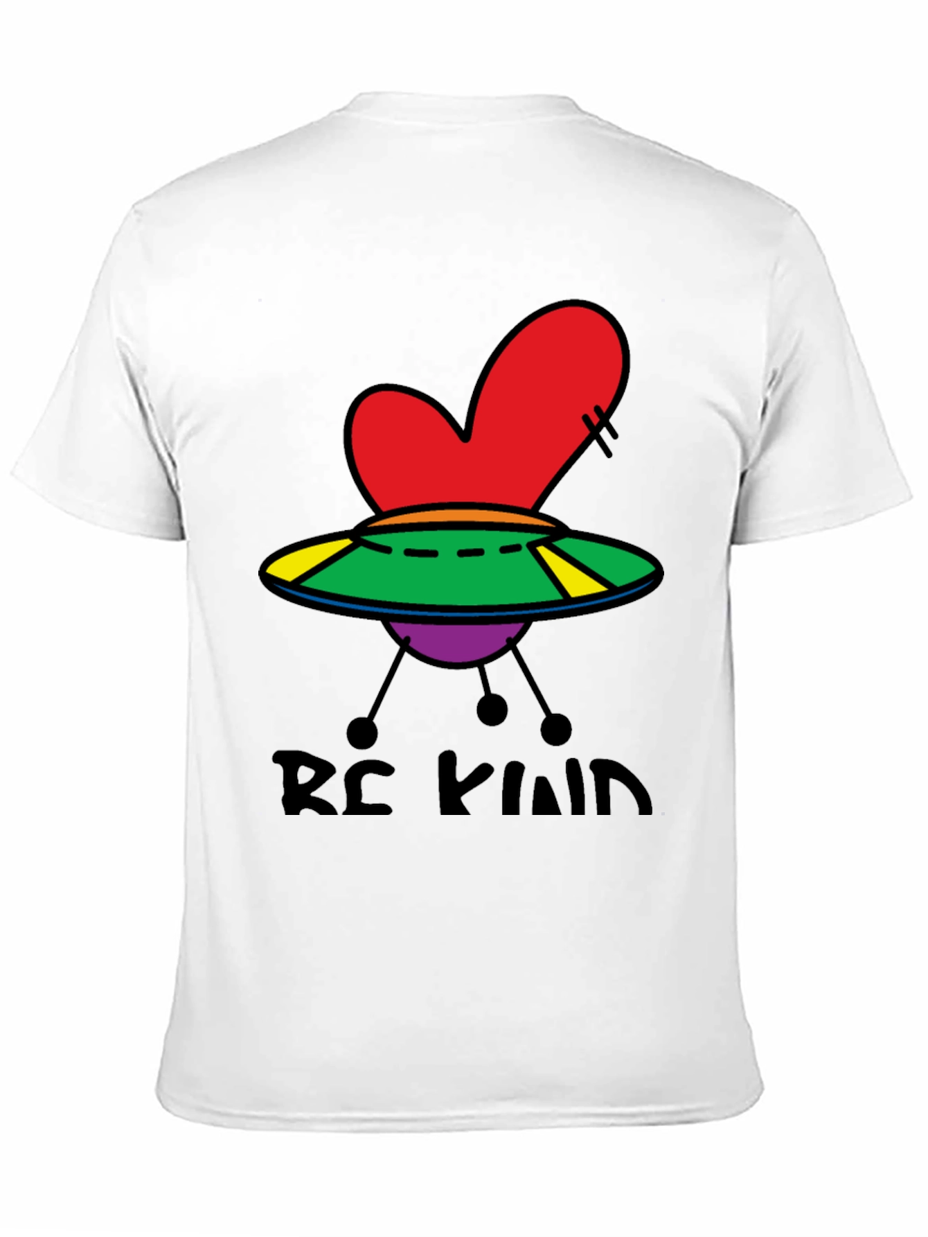 Be Kind UFO Heart Graphic Tee