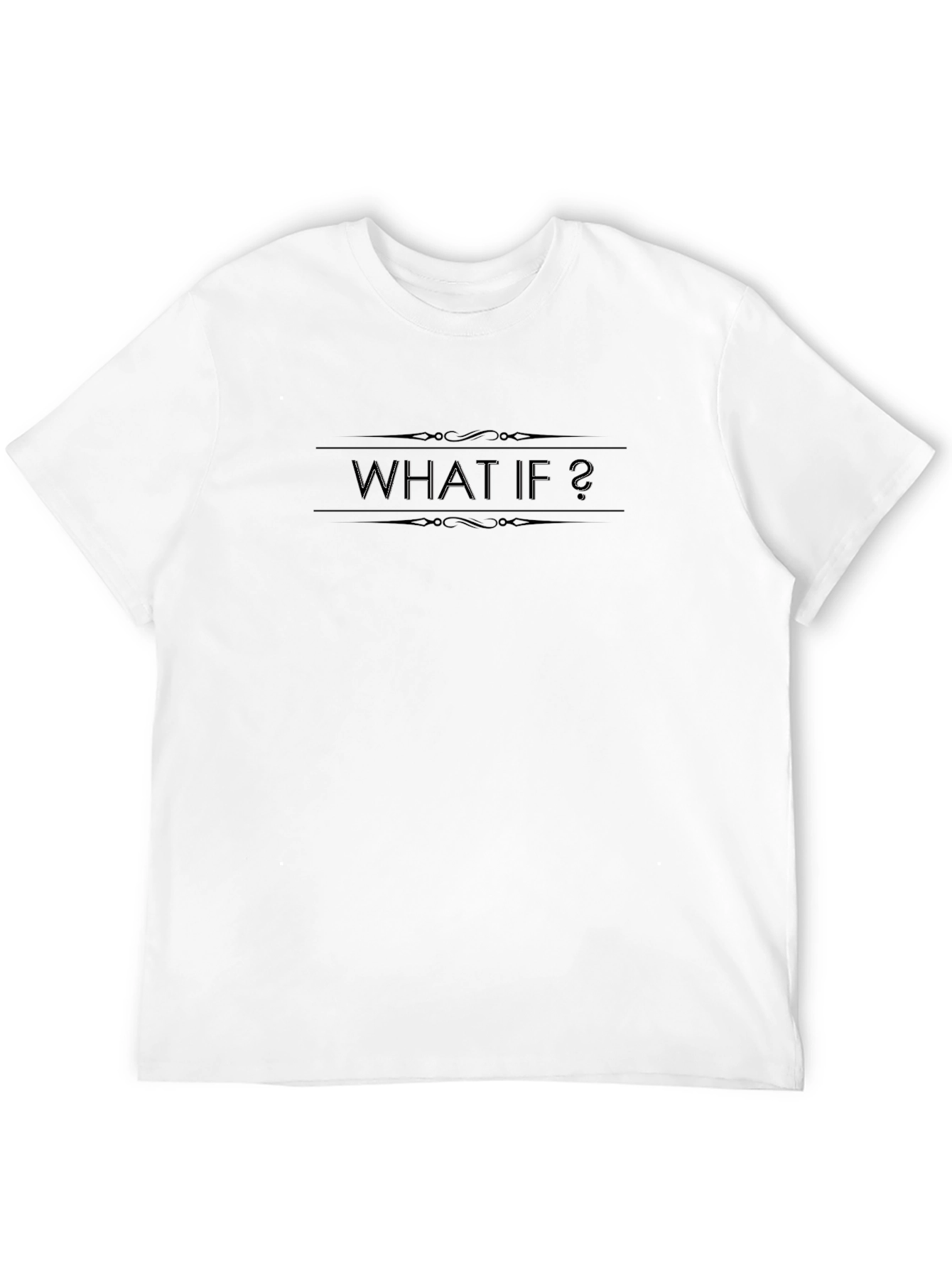 What If? Black Graphic Tee - Soft Cotton Blend