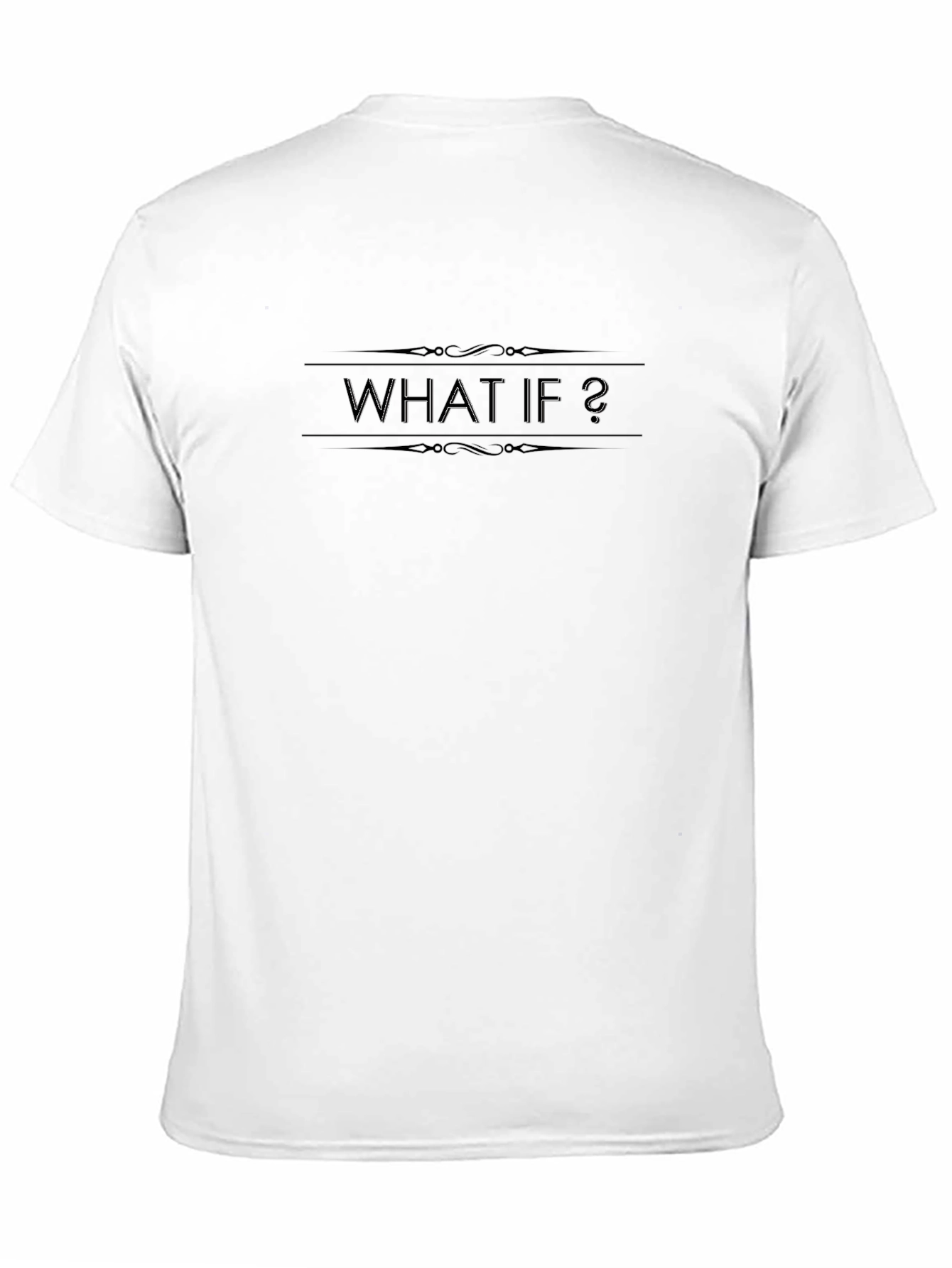 What If? Black Graphic Tee - Soft Cotton Blend