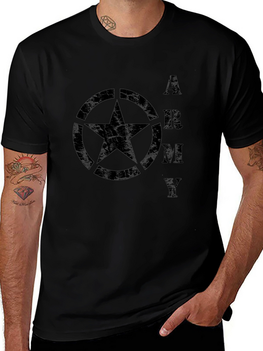 Army Star Graphic T-Shirt - Military Style Tee