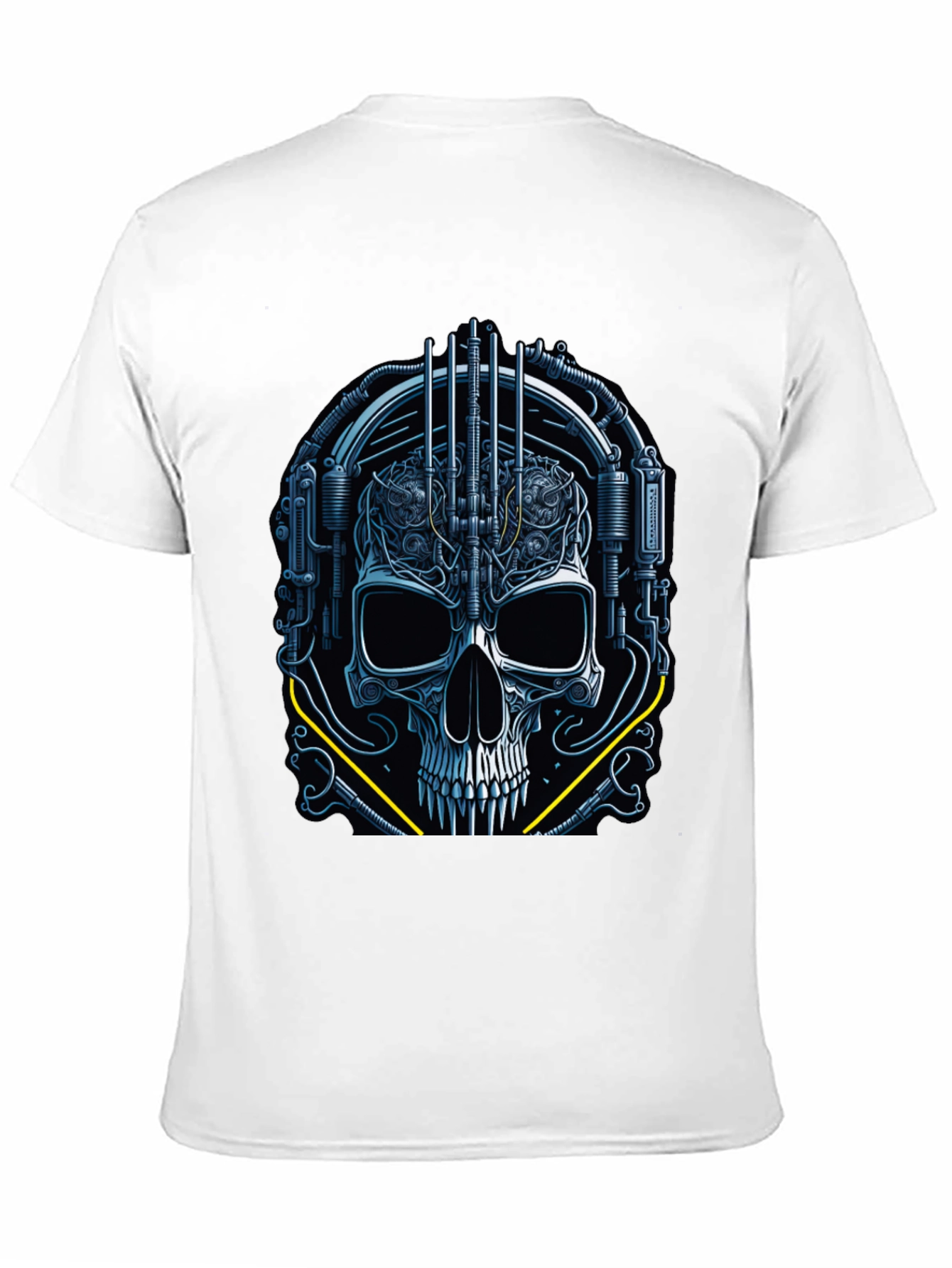 Cyberpunk Skull Graphic Tee - Dark Future Style