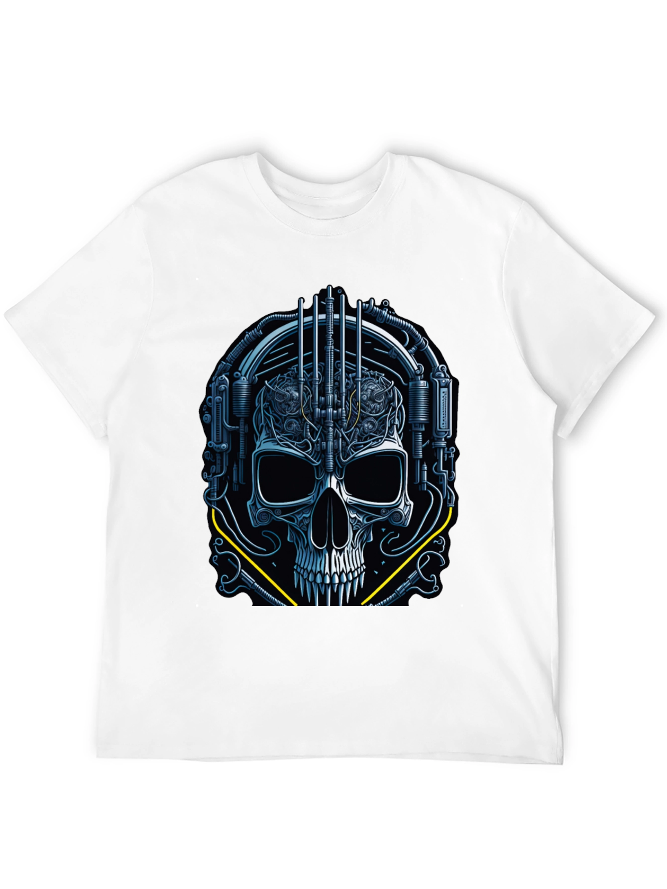Cyberpunk Skull Graphic Tee - Dark Future Style