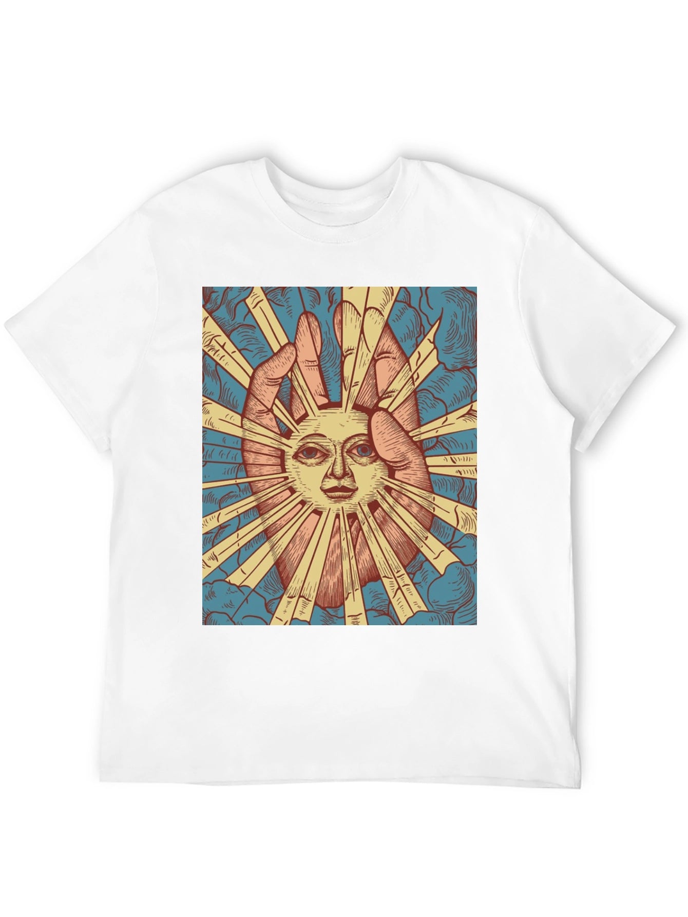Sun Face Graphic Tee - Black